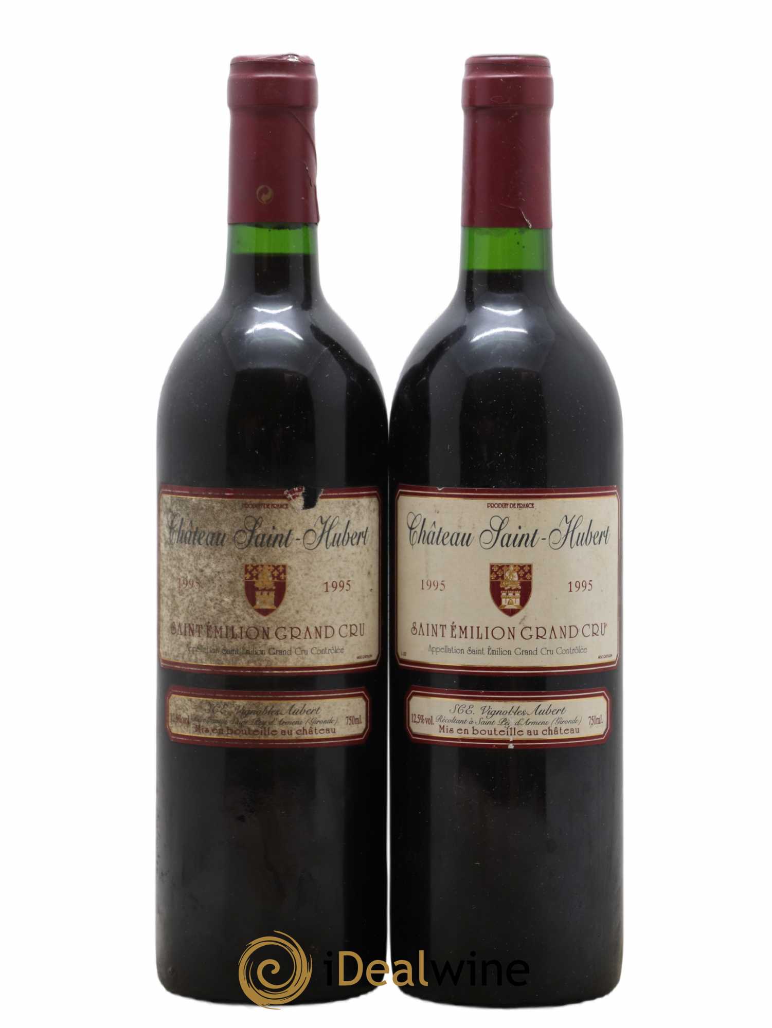 Saint-Émilion Grand Cru Château Saint Hubert 1995 - Lot de 2 bouteilles - 0