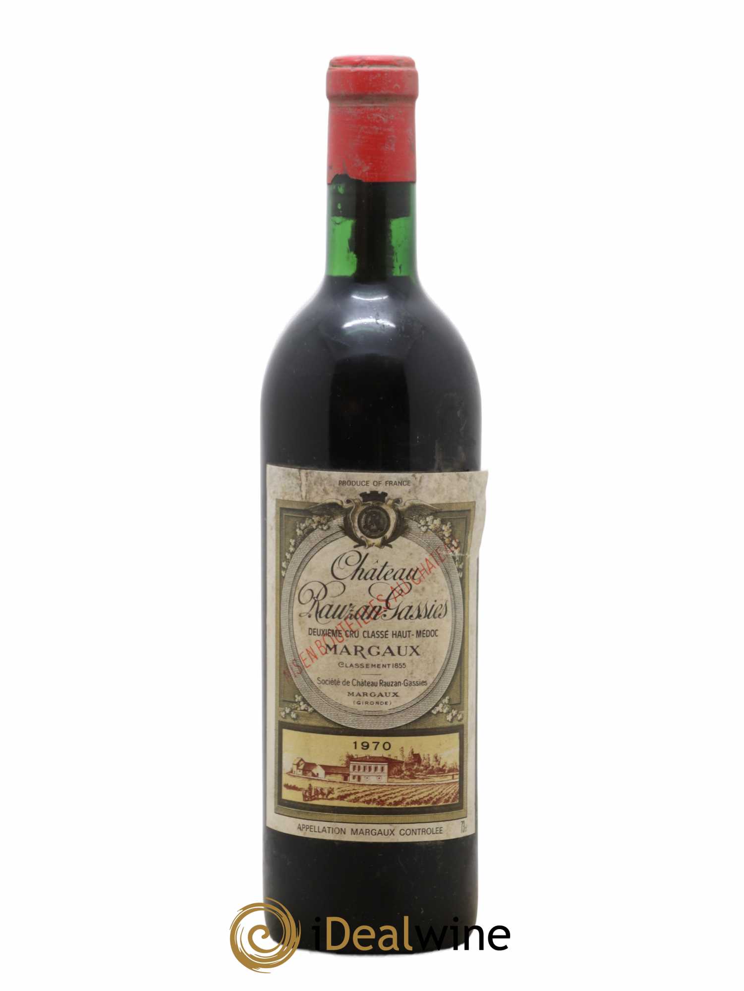 Château Rauzan-Gassies 2ème Grand Cru Classé 1970 - Lotto di 1 bottiglia - 0