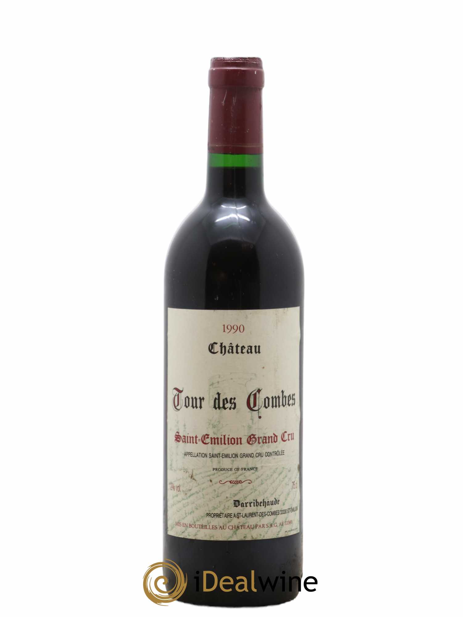 Saint-Émilion Grand Cru Château Tour Des Combles 1990 - Lot de 1 bouteille - 0