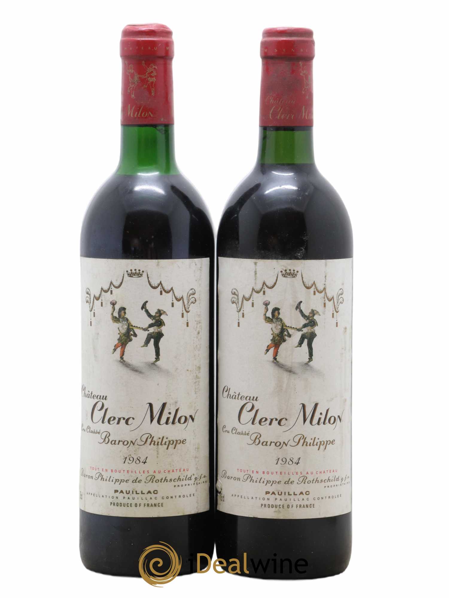 Château Clerc Milon 5ème Grand Cru Classé 1984 - Lot de 2 bouteilles - 0