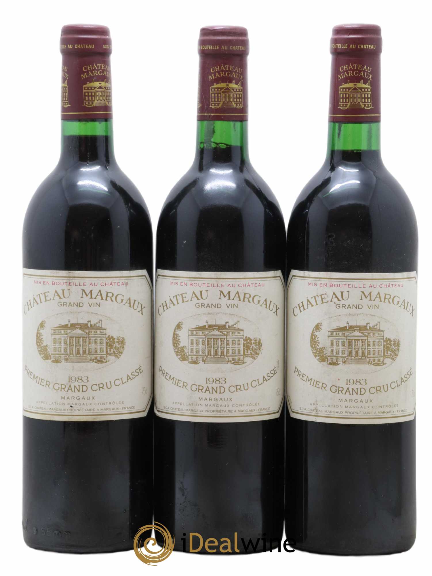 Château Margaux 1er Grand Cru Classé 1983 - Lot de 3 bouteilles - 0