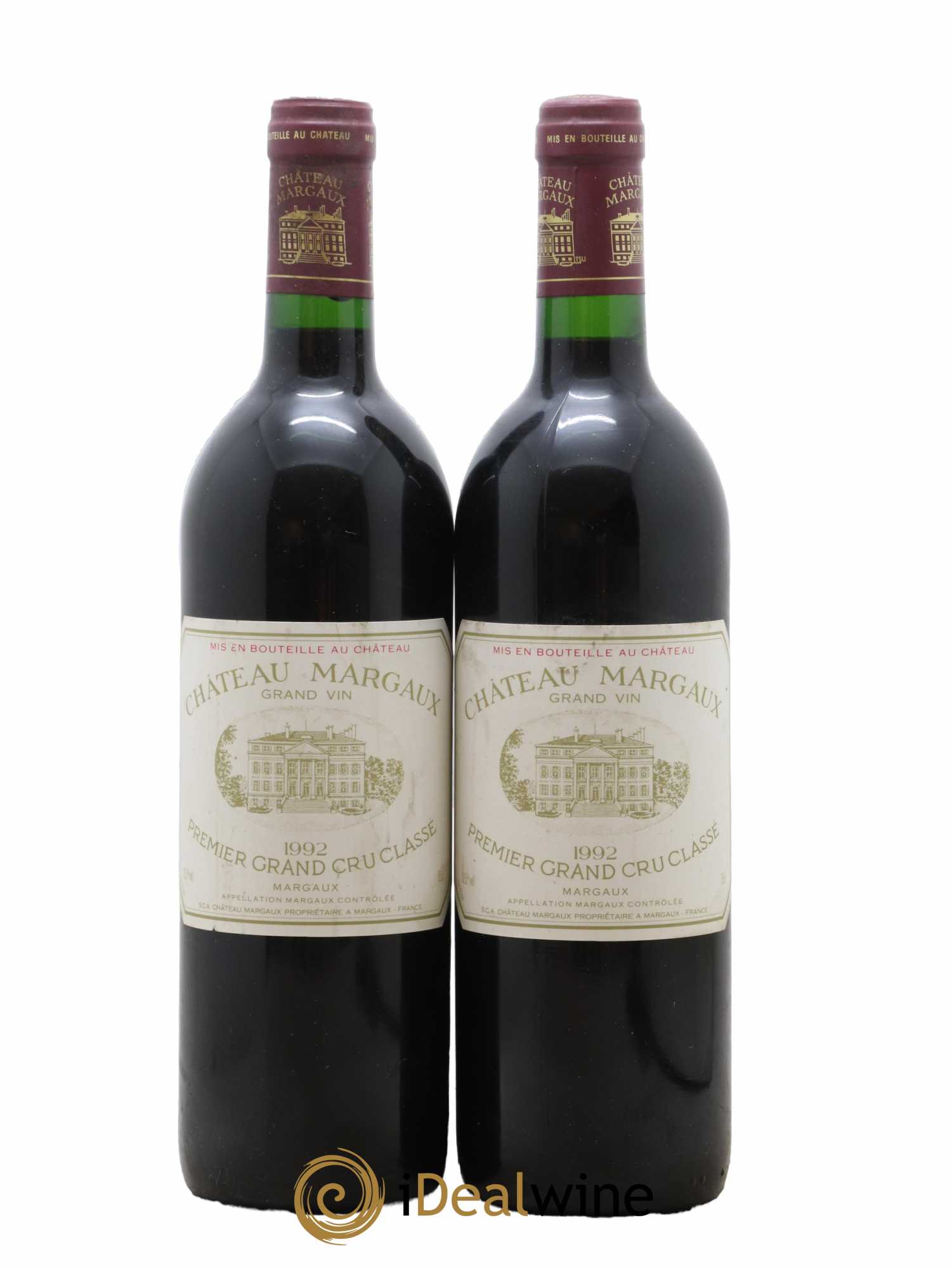 Château Margaux 1er Grand Cru Classé 1992 - Lot de 2 bouteilles - 0