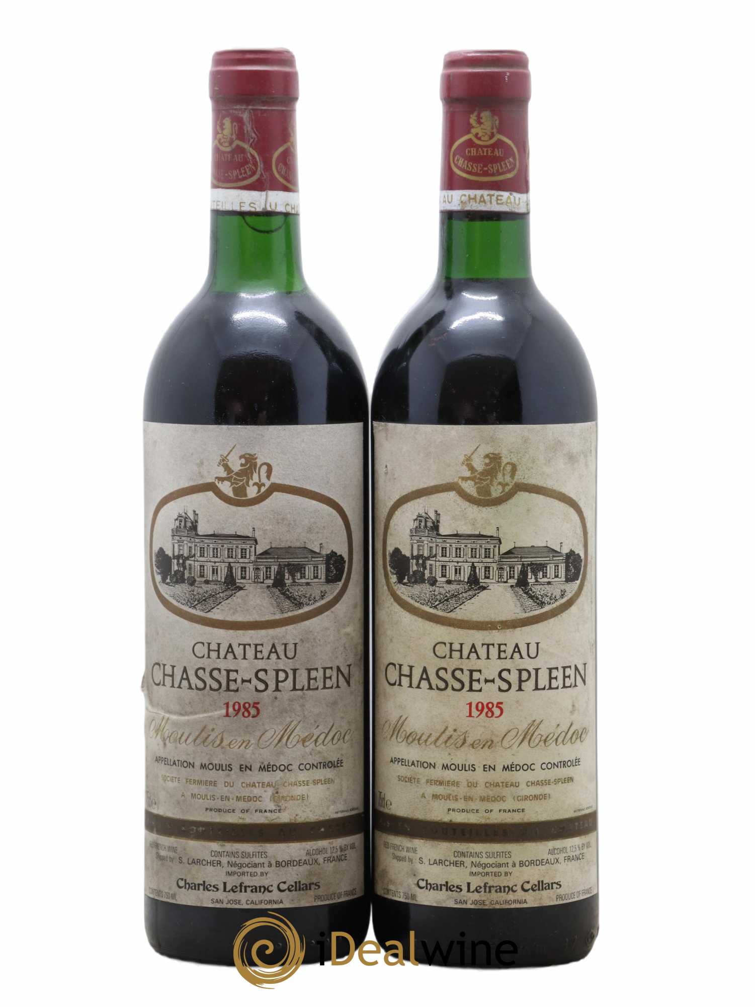 Château Chasse Spleen 1985 - Lot de 2 bouteilles - 0