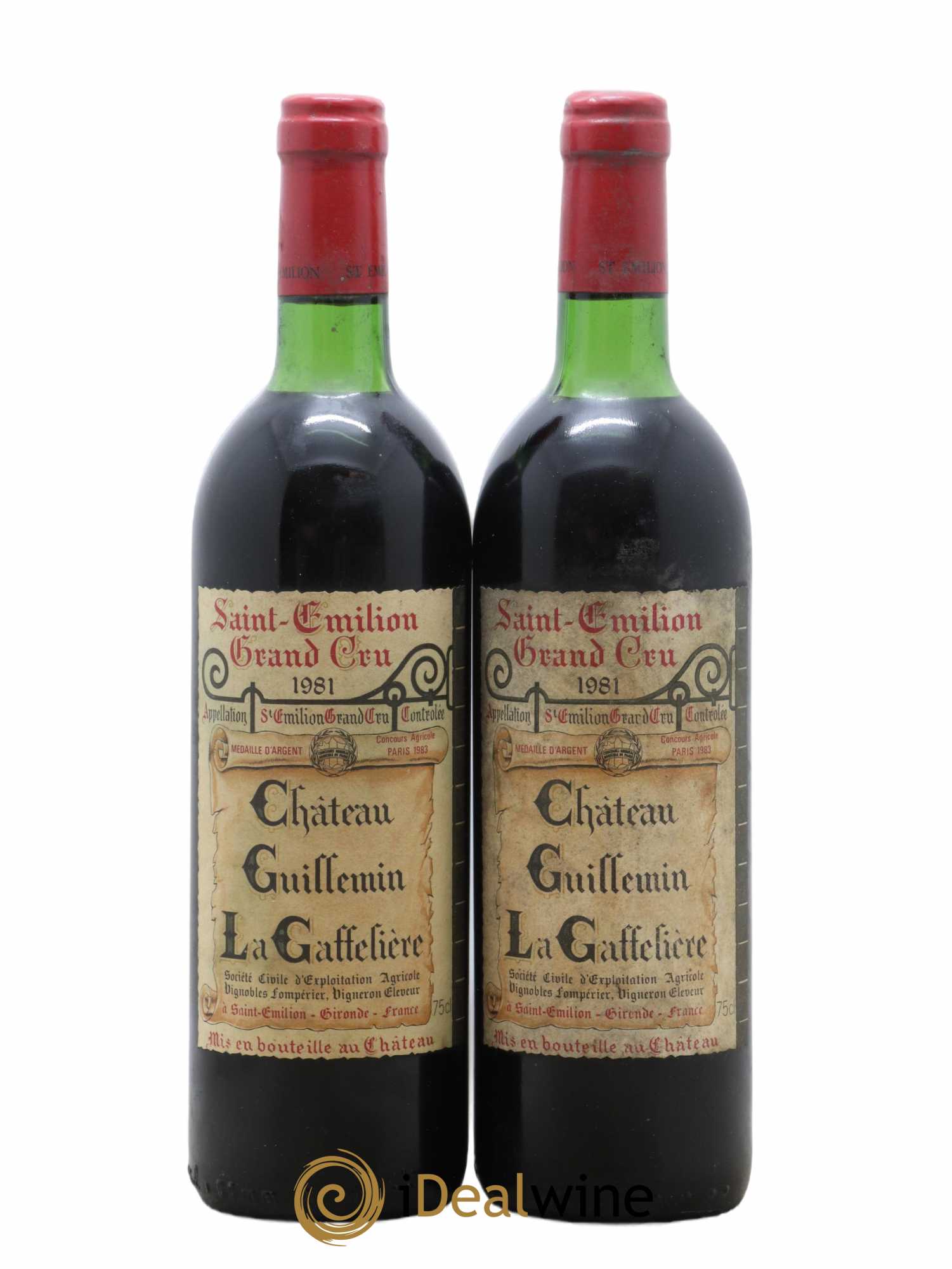 Saint-Émilion Château Guillemin La Gaffeliere 1981 - Lot de 2 bouteilles - 0