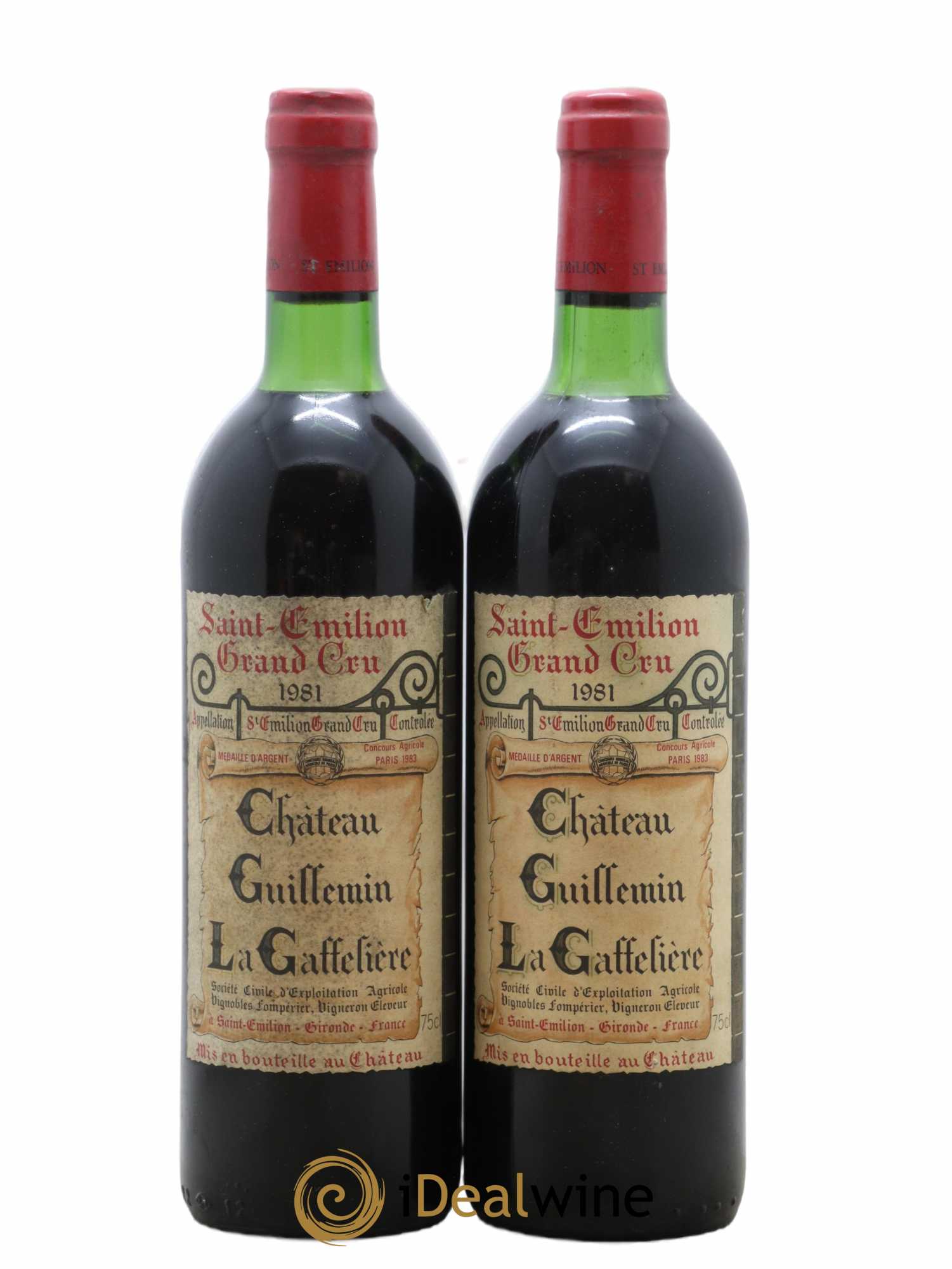Saint-Émilion Château Guillemin La Gaffeliere 1981 - Lot de 2 bouteilles - 0