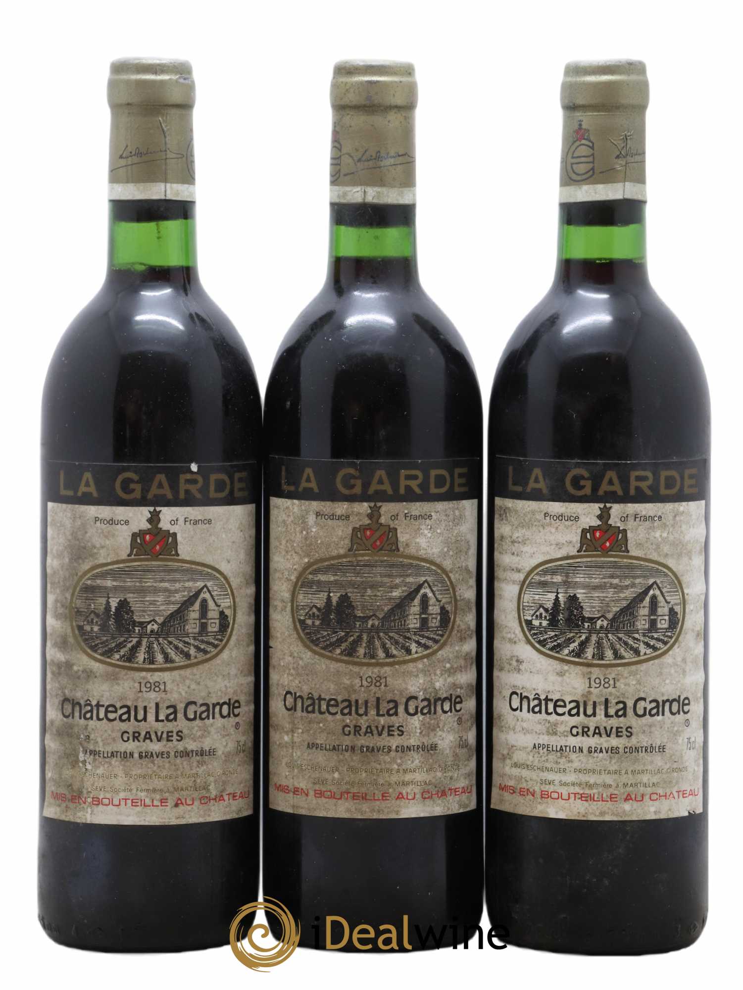 Château la Garde 1981 - Lot de 3 bouteilles - 0