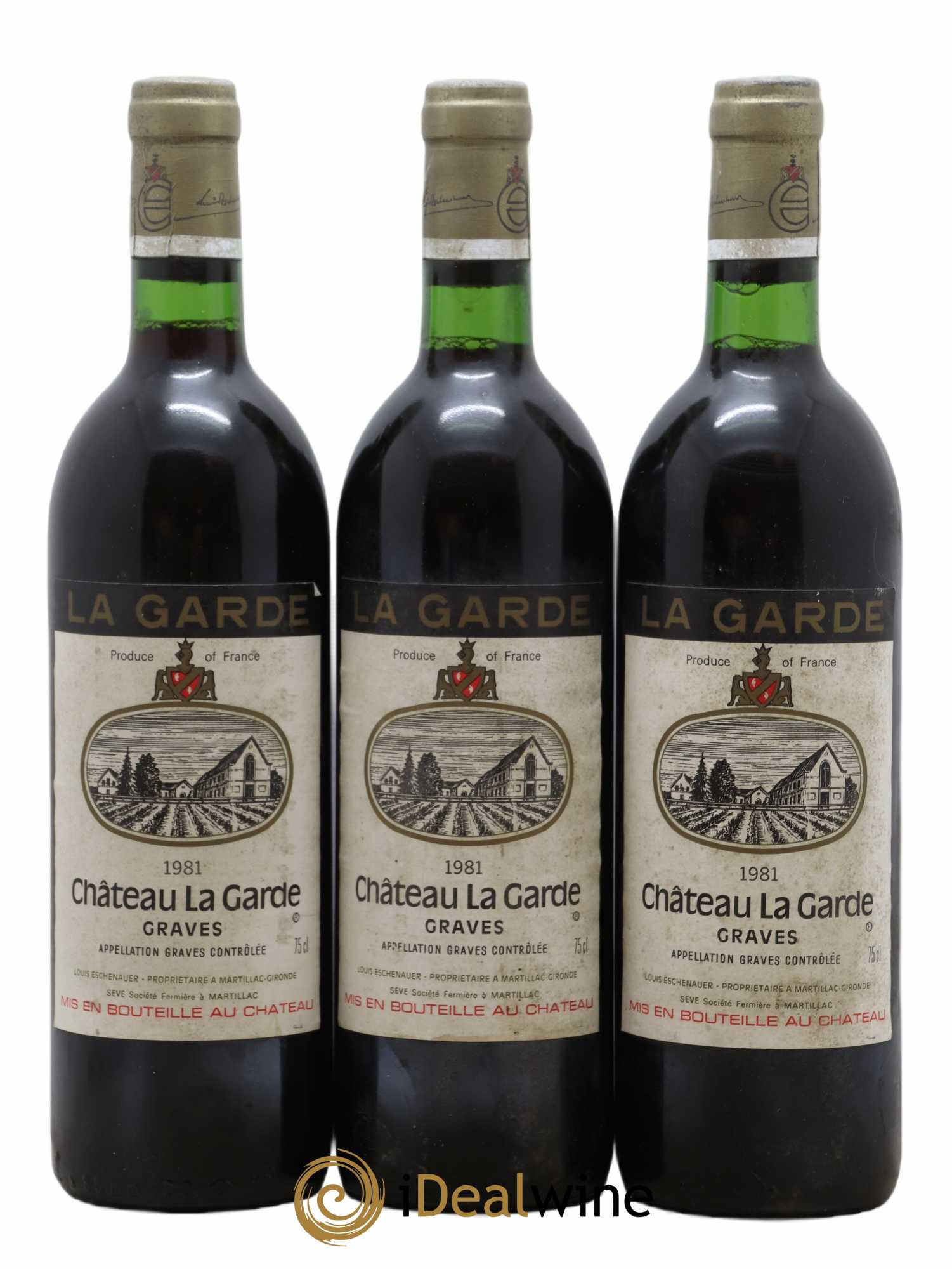 Château la Garde 1981 - Lot de 3 bouteilles - 0