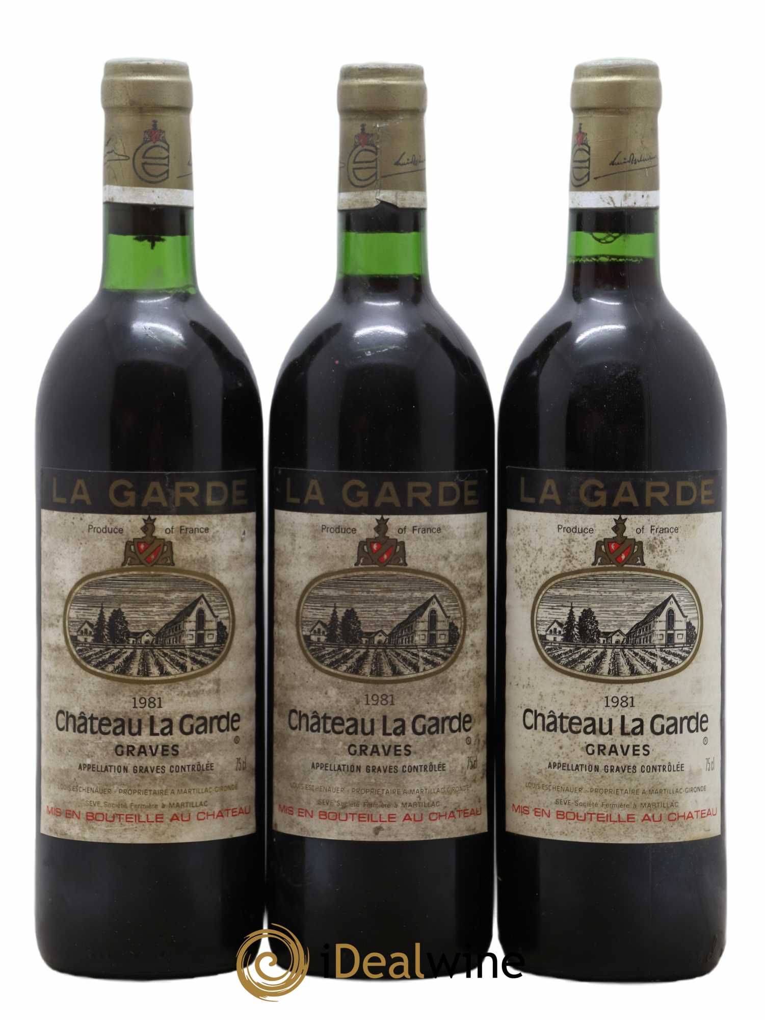 Château la Garde 1981 - Lot de 3 bouteilles - 0