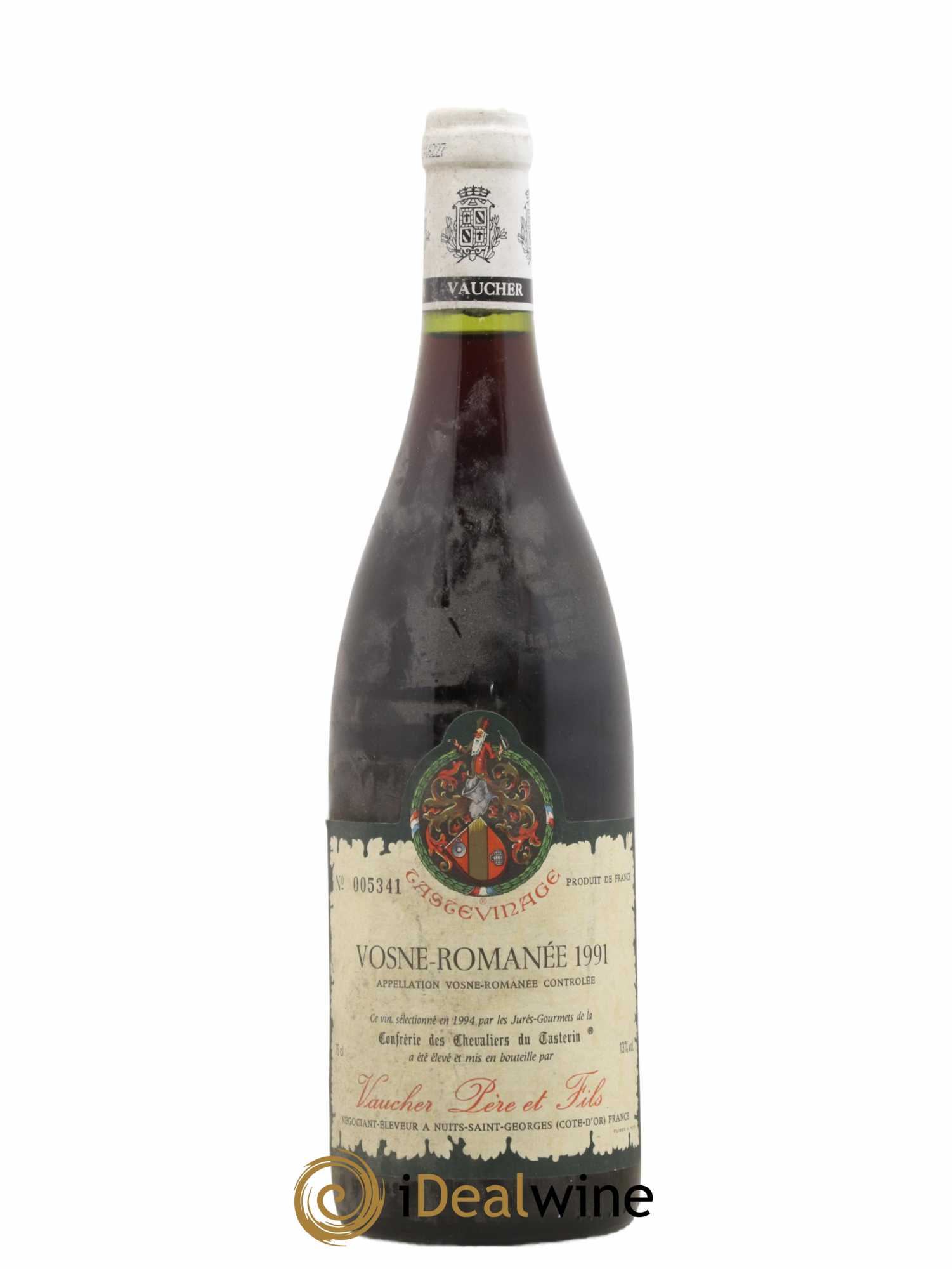 Vosne-Romanée Vaucher Père et Fils Tastevinage 1991 - Lot de 1 bouteille - 0