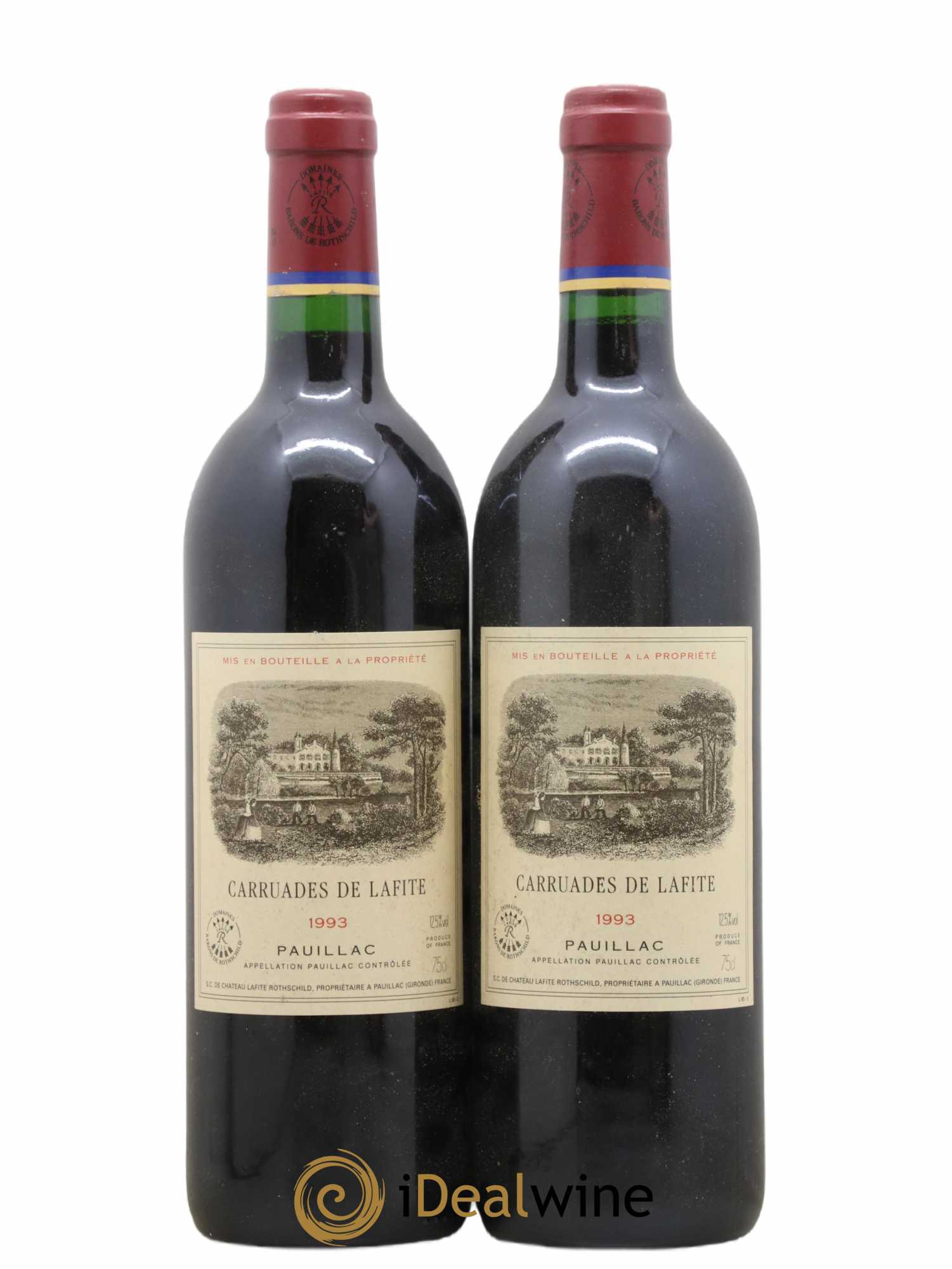 Carruades de Lafite Rothschild Second Vin 1993 - Lot de 2 bouteilles - 0