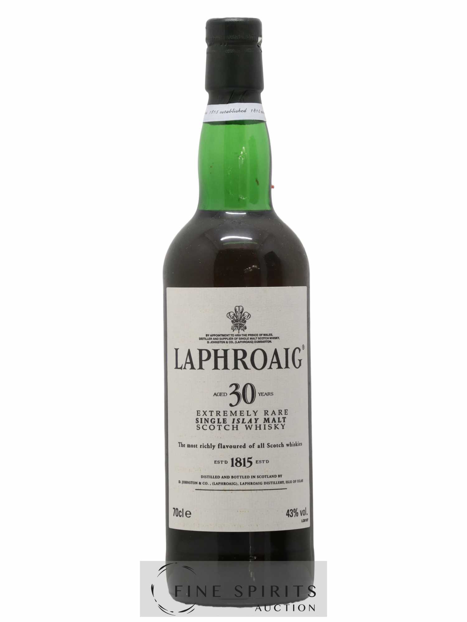 Laphroaig 30 years Of. (70cl.) - Lot de 1 bouteille - 1