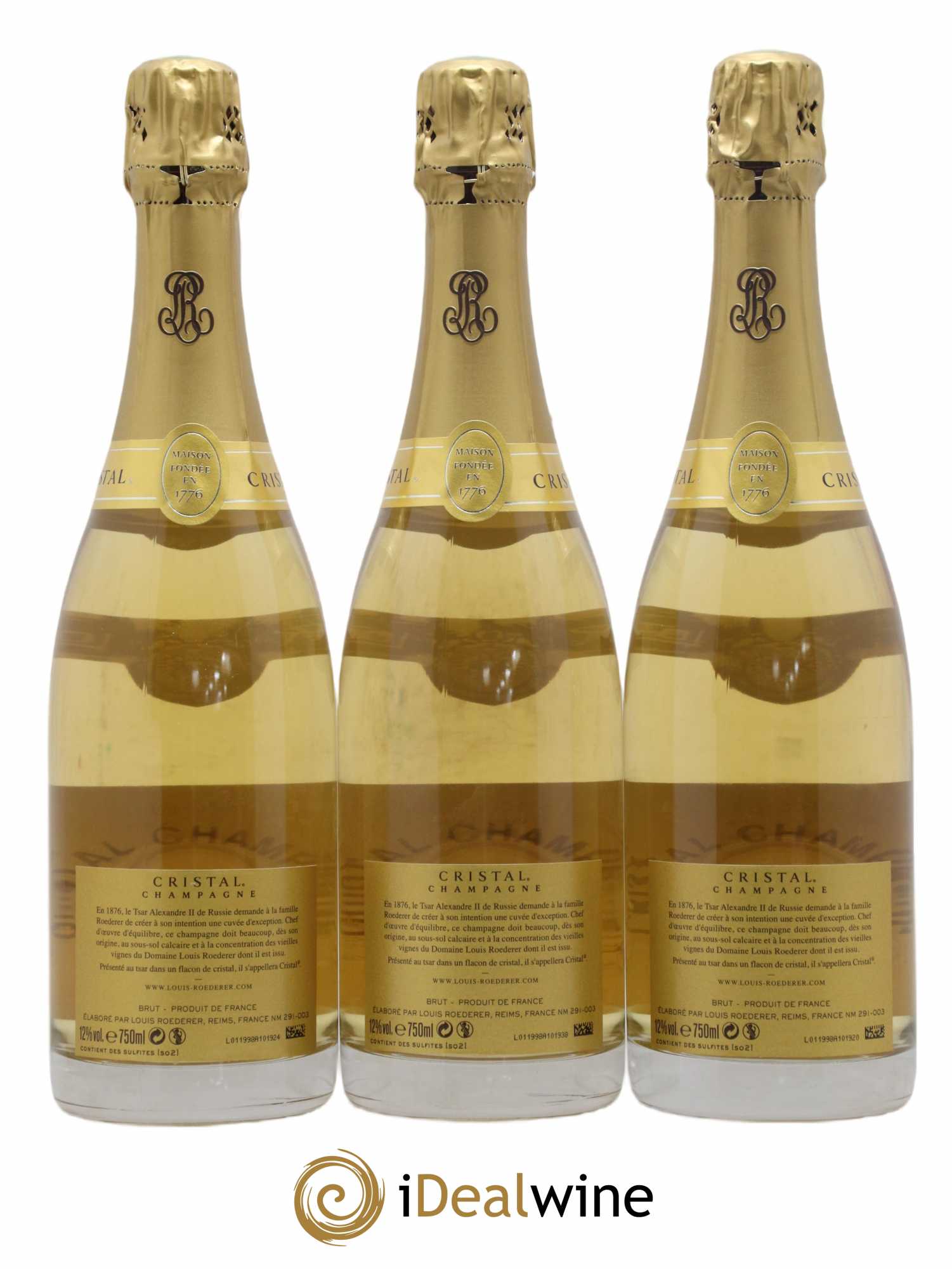 Cristal Louis Roederer 2009 - Lot de 3 bouteilles - 1