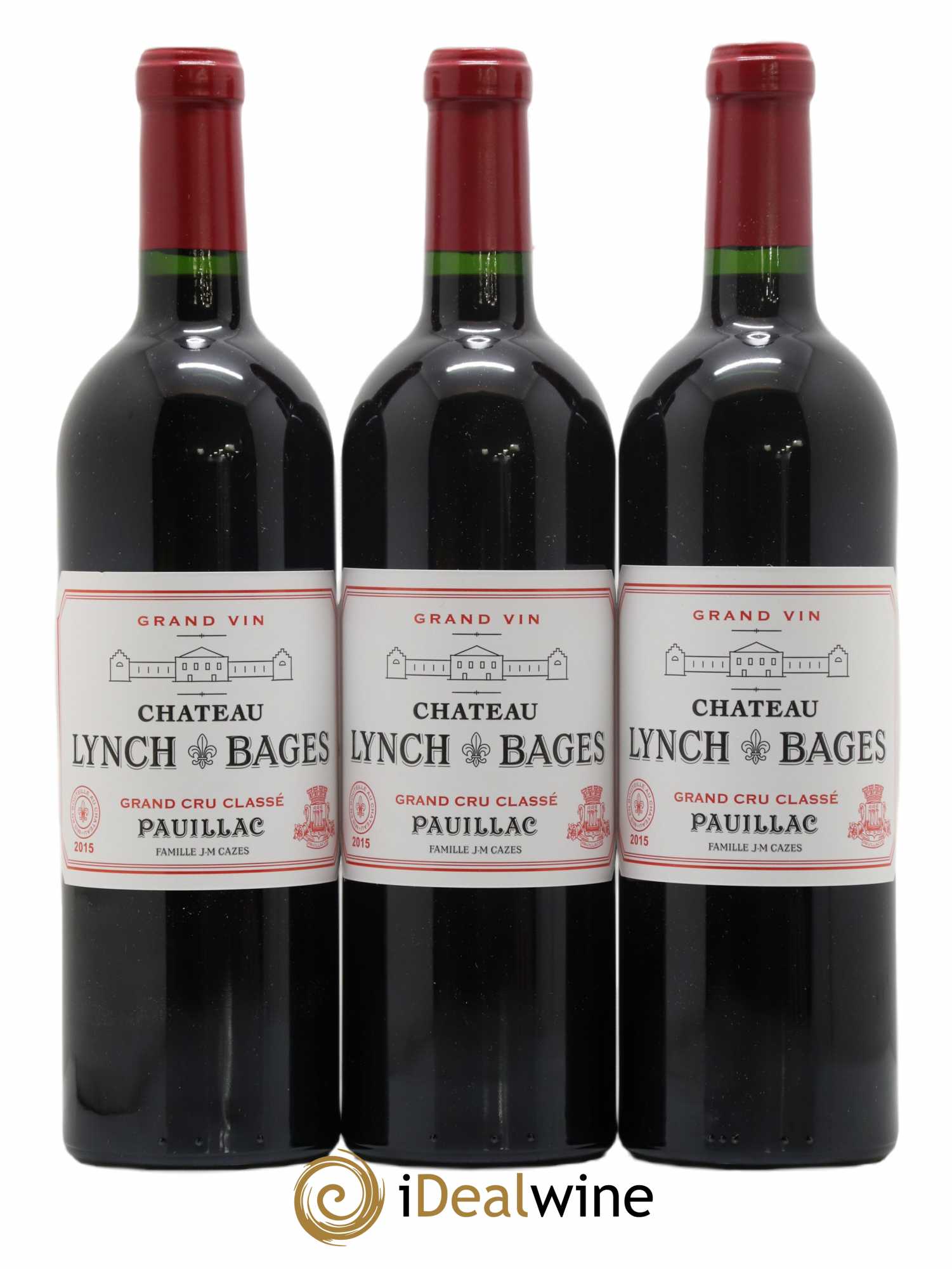 Château Lynch Bages 5ème Grand Cru Classé 2015 - Lot de 3 bouteilles - 0