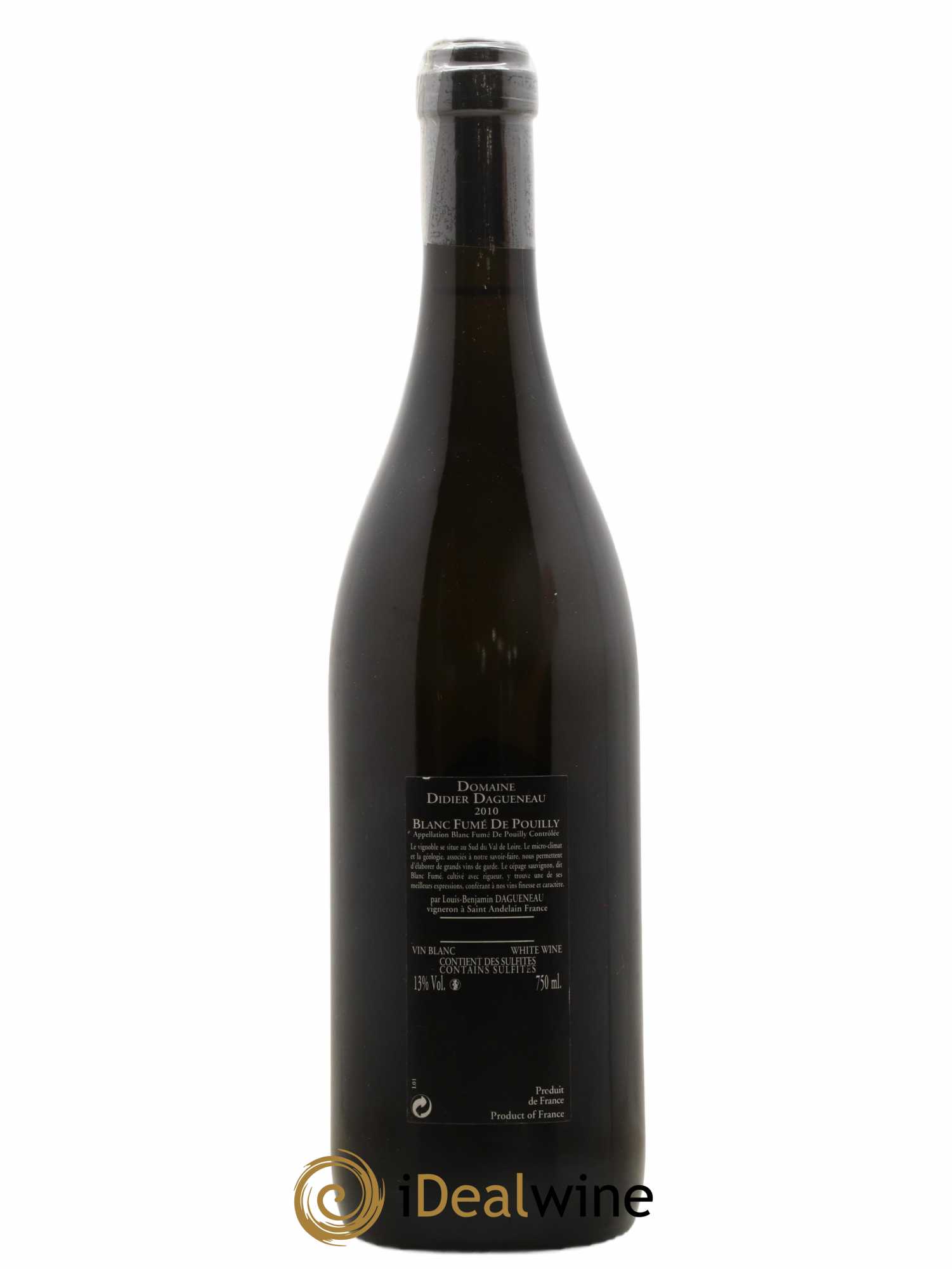 Vin de France (anciennement Pouilly-Fumé) Silex Dagueneau (Domaine Didier - Louis-Benjamin) 2010 - Lot de 1 bouteille - 1