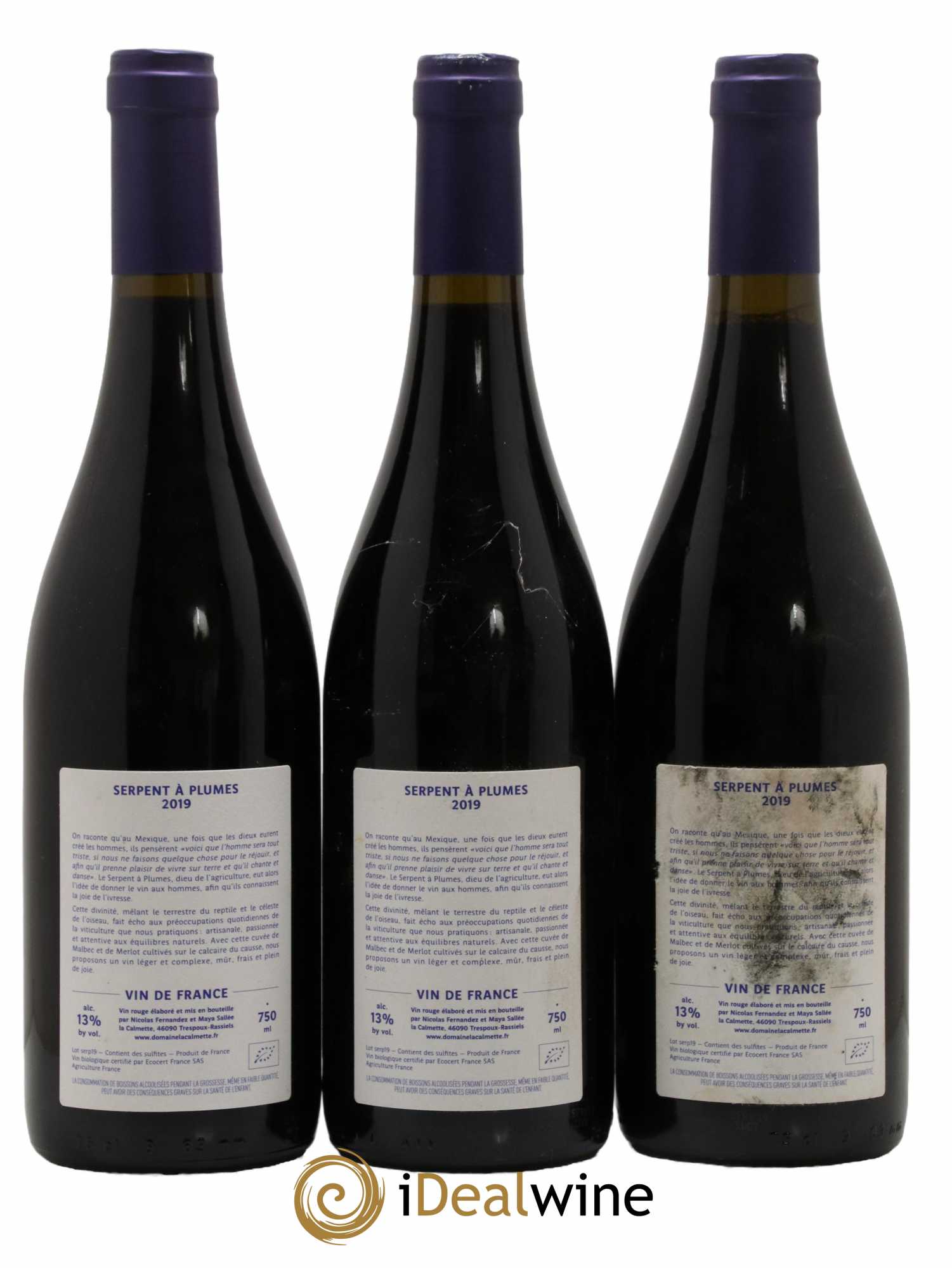 Vin de France La Calmette Serpent à plumes 2019 - Lot de 3 bouteilles - 1