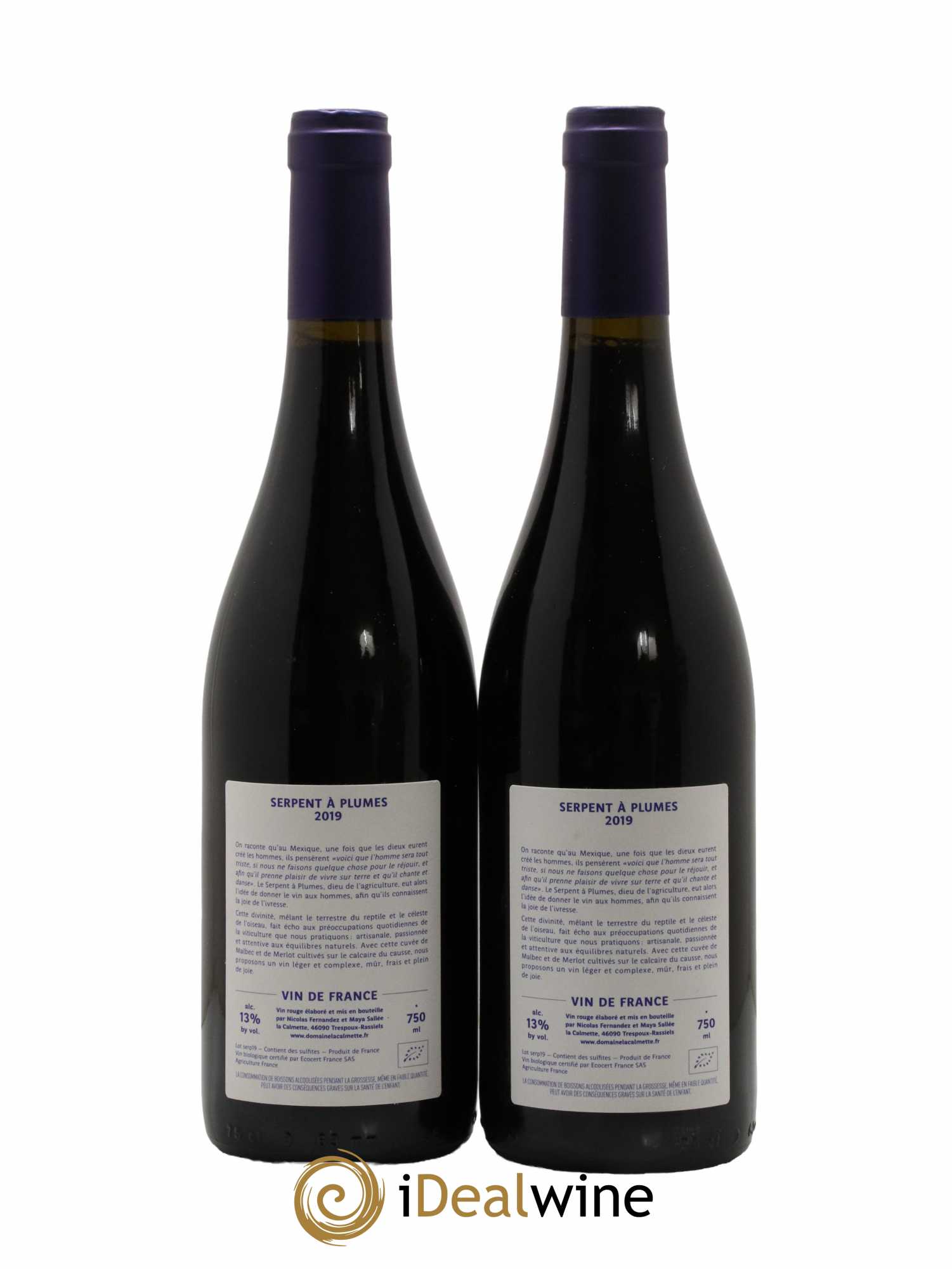 Vin de France La Calmette Serpent à plumes 2019 - Lot of 2 bottles - 1