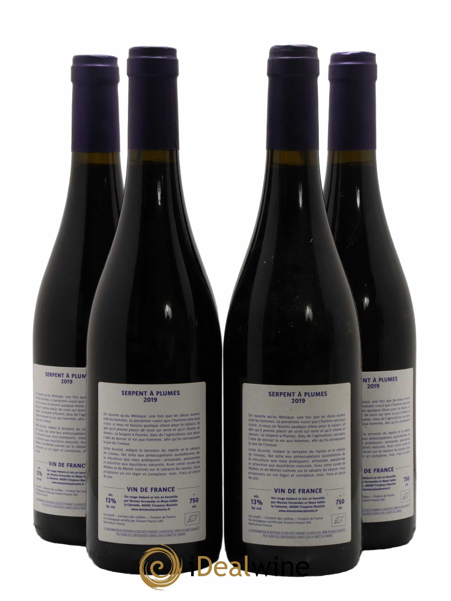 Vin de France La Calmette Serpent à plumes 2019 - Lot de 4 bouteilles - 1