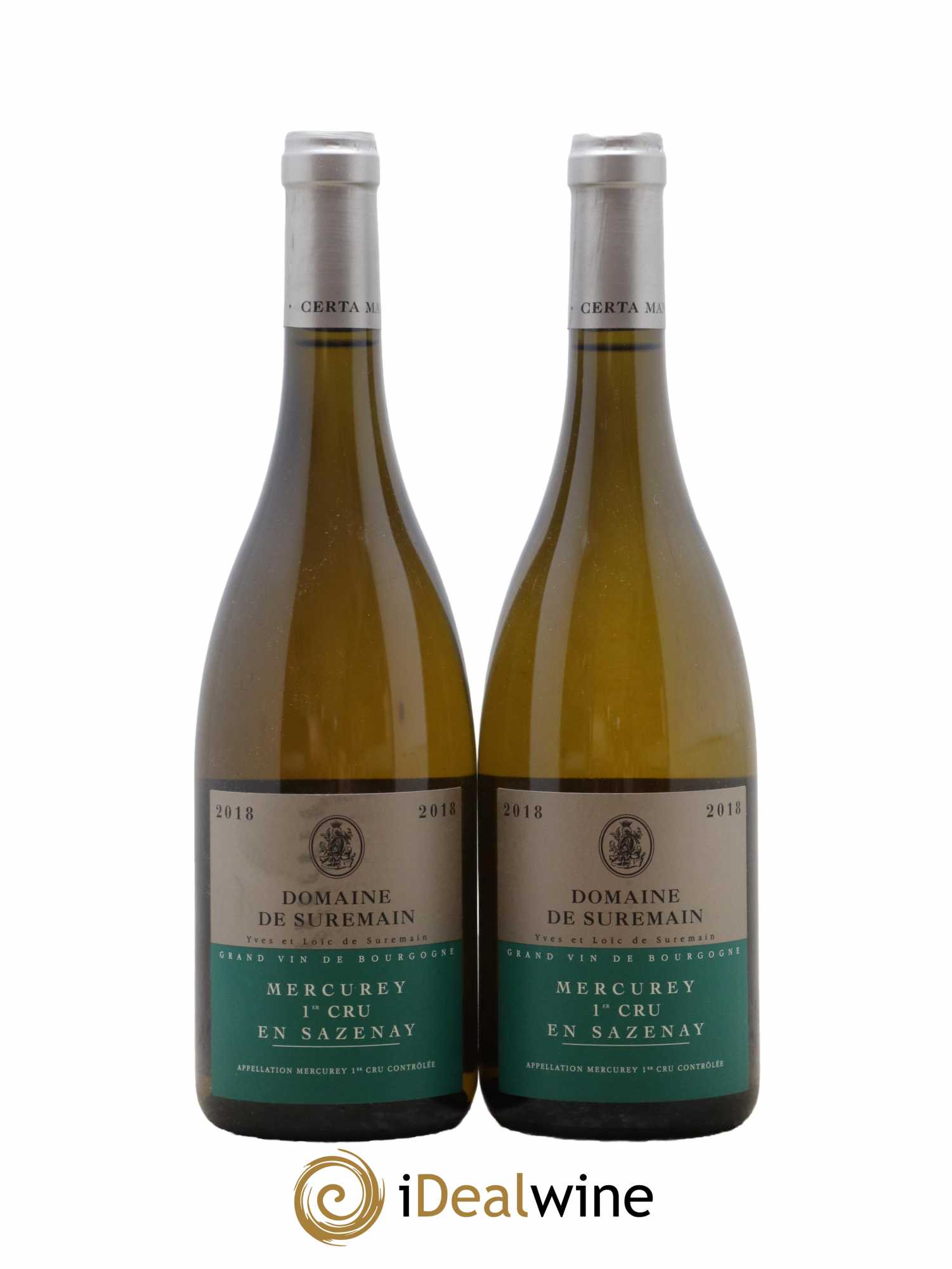 Mercurey 1er Cru En Sazenay Domaine De Suremain 2018 - Lot de 2 bouteilles - 0