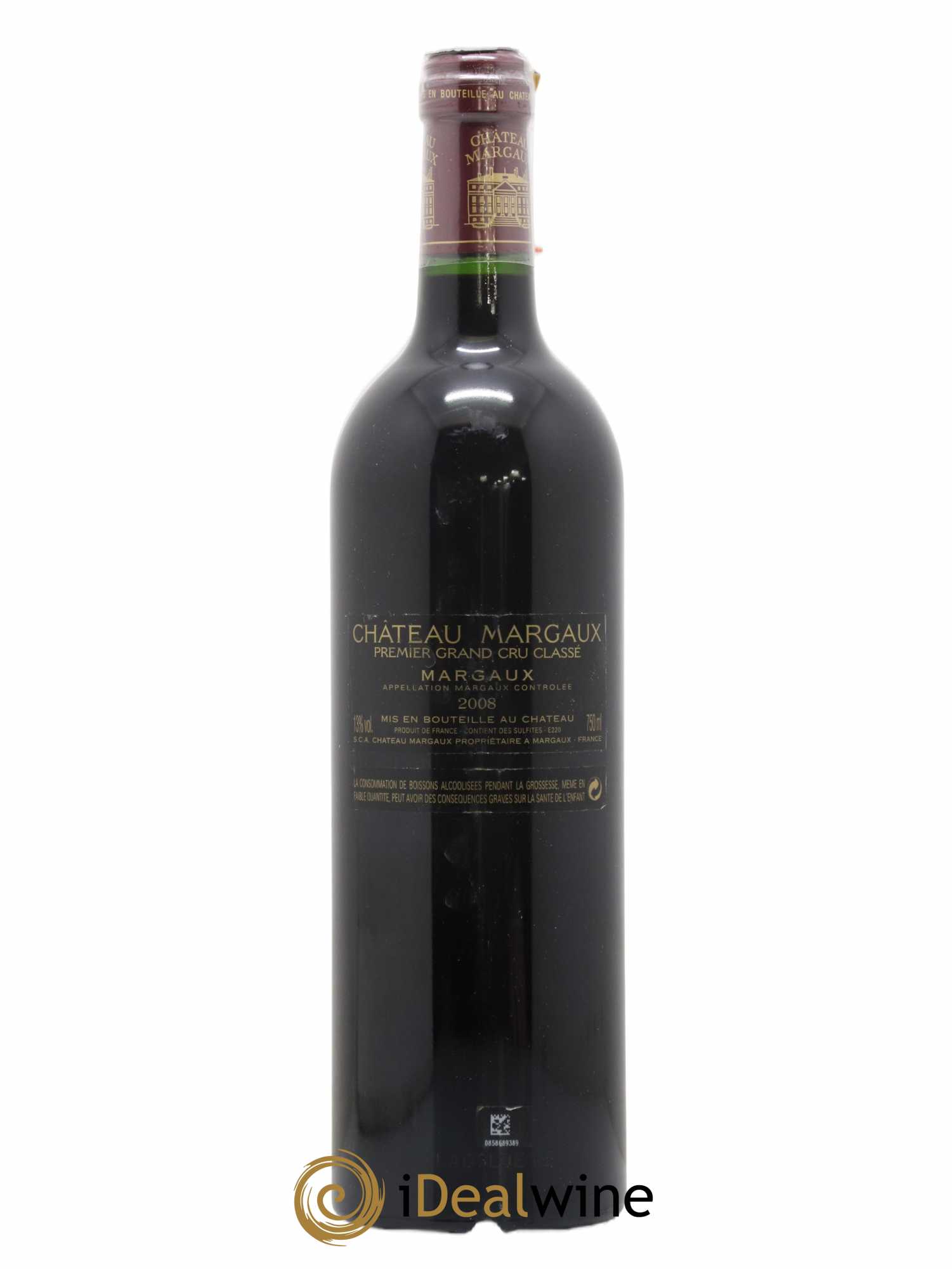 Château Margaux 1er Grand Cru Classé 2008 - Lot de 1 bouteille - 1