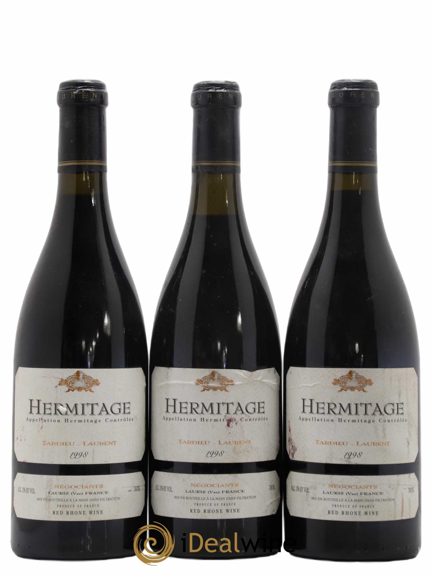 Hermitage Maison Tardieu-Laurent 1998 - Lot de 3 bouteilles - 0