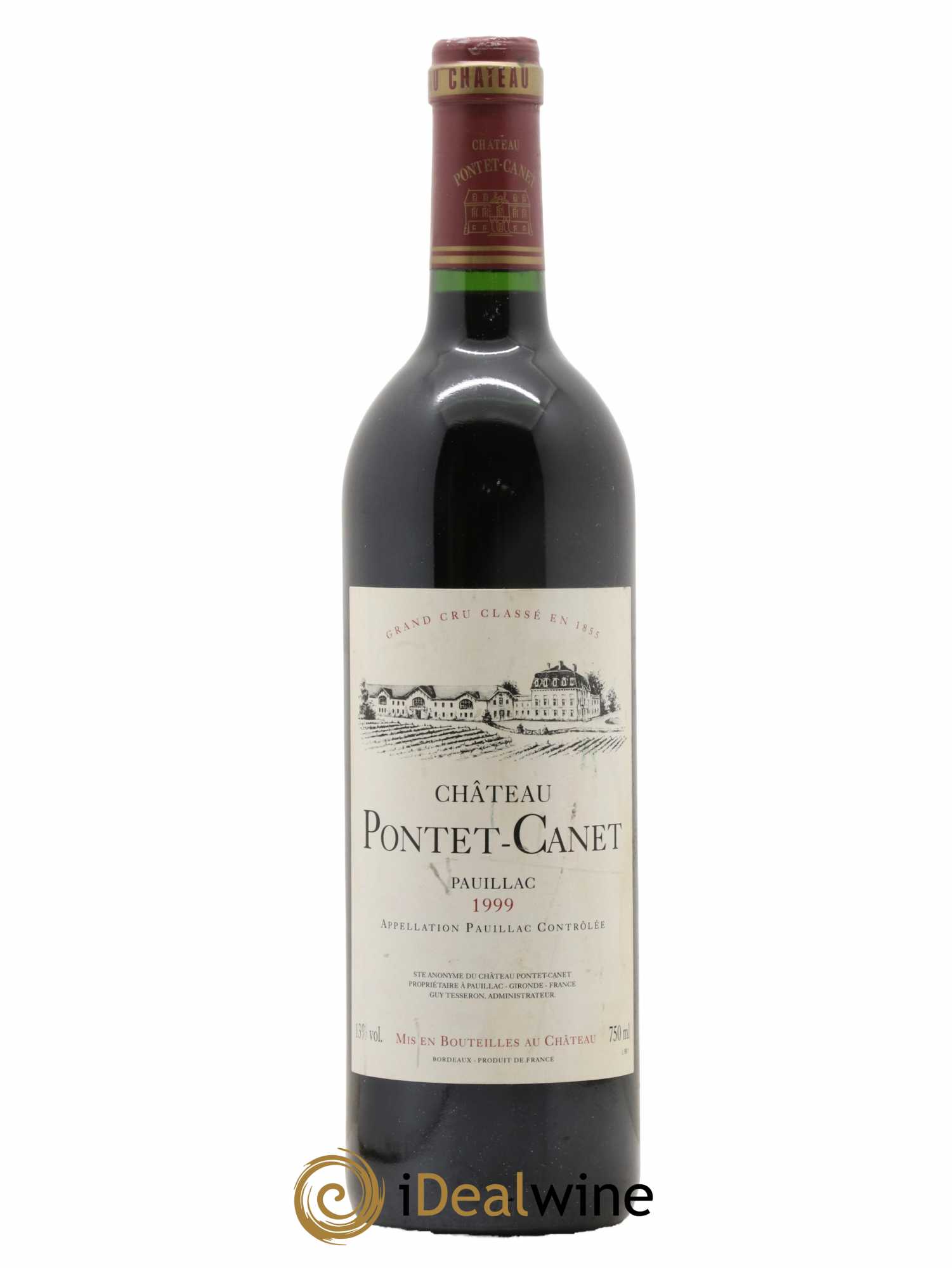 Château Pontet Canet 5ème Grand Cru Classé 1999 - Lot de 1 bouteille - 0