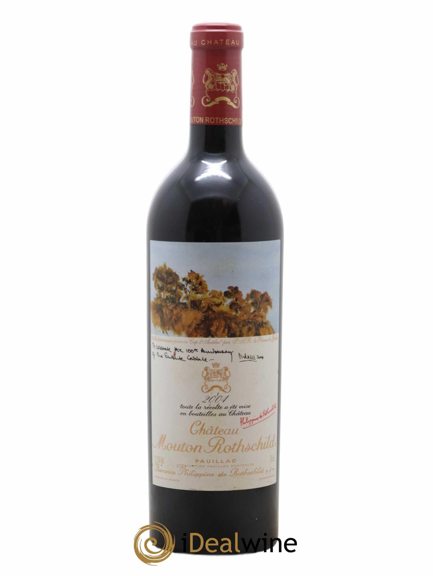 Château Mouton Rothschild 1er Grand Cru Classé 2004 - Lot de 1 bouteille - 0