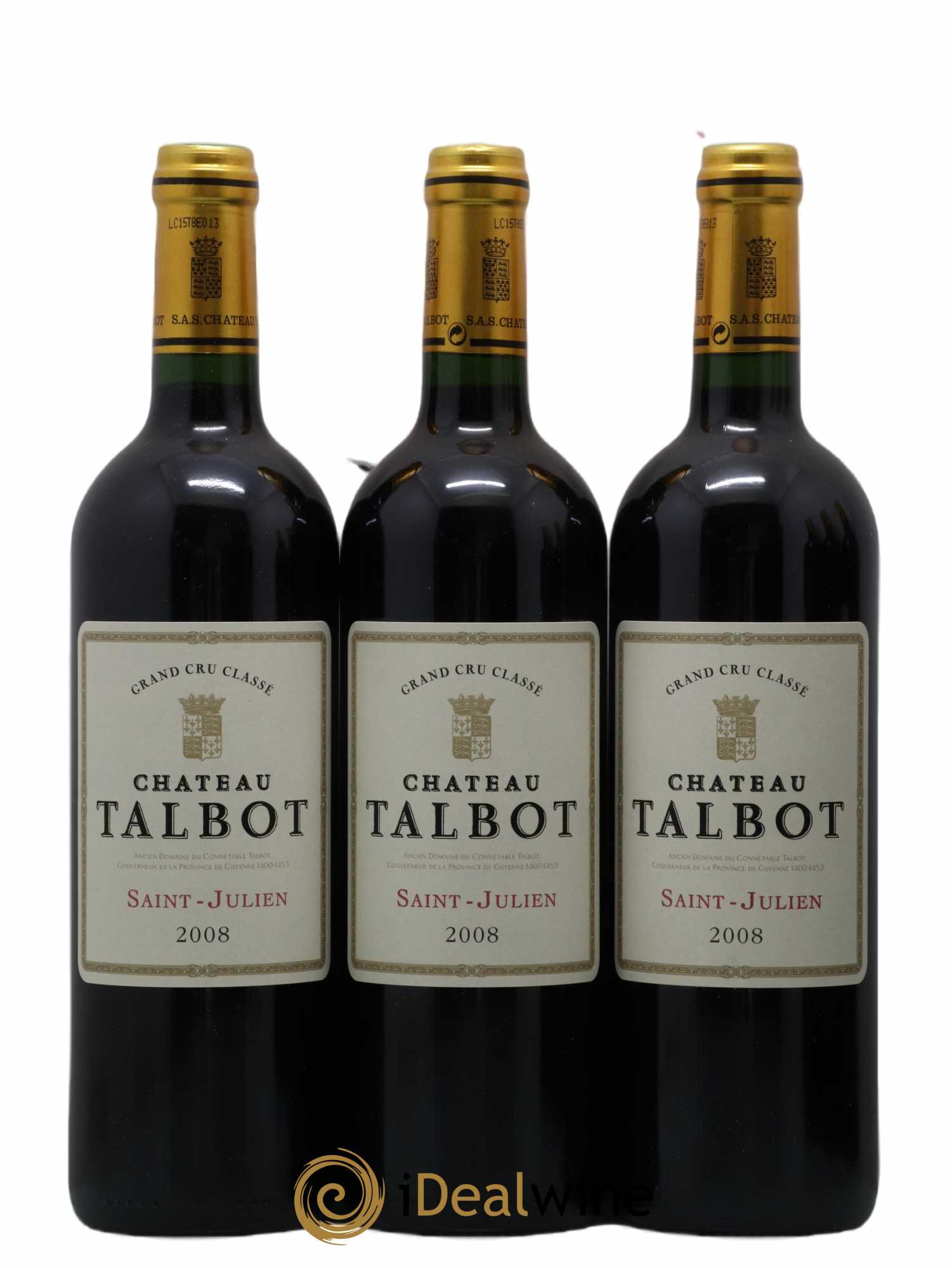 Château Talbot 4ème Grand Cru Classé 2008 - Lot de 6 bouteilles - 2