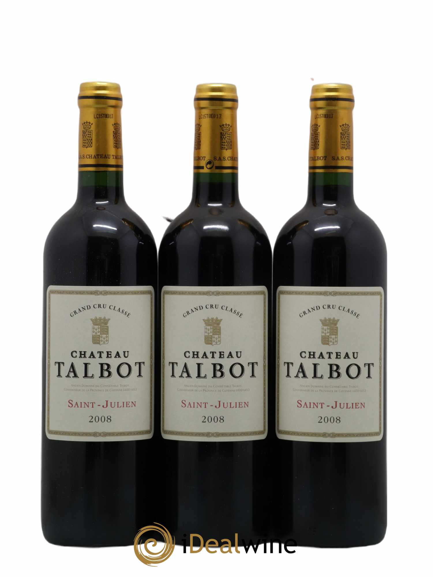 Château Talbot 4ème Grand Cru Classé 2008 - Lot de 6 bouteilles - 1