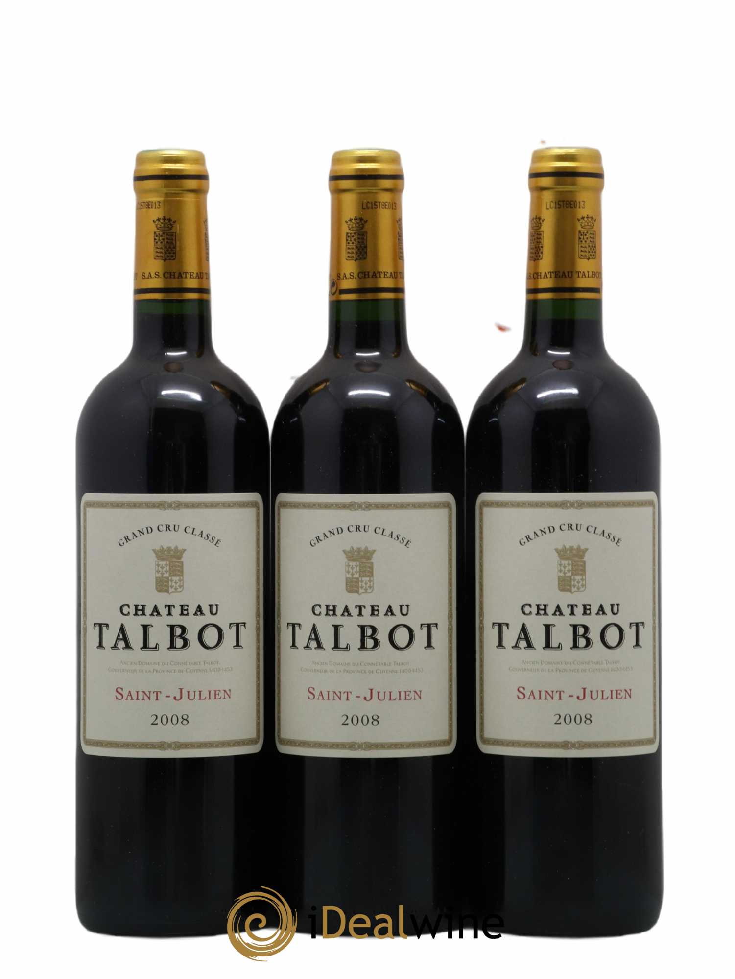 Château Talbot 4ème Grand Cru Classé 2008 - Lot de 6 bouteilles - 2