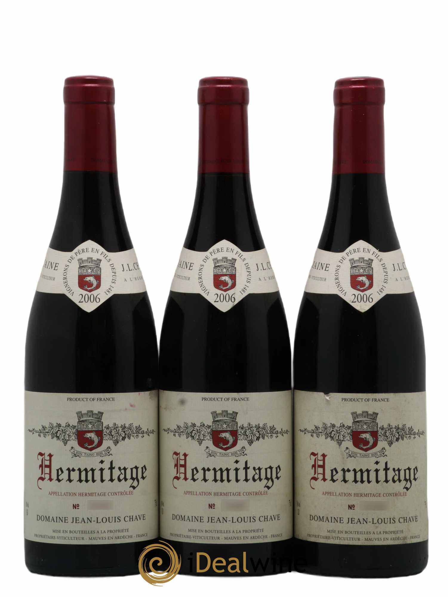 Hermitage Jean-Louis Chave 2006 - Lot de 3 bouteilles - 0