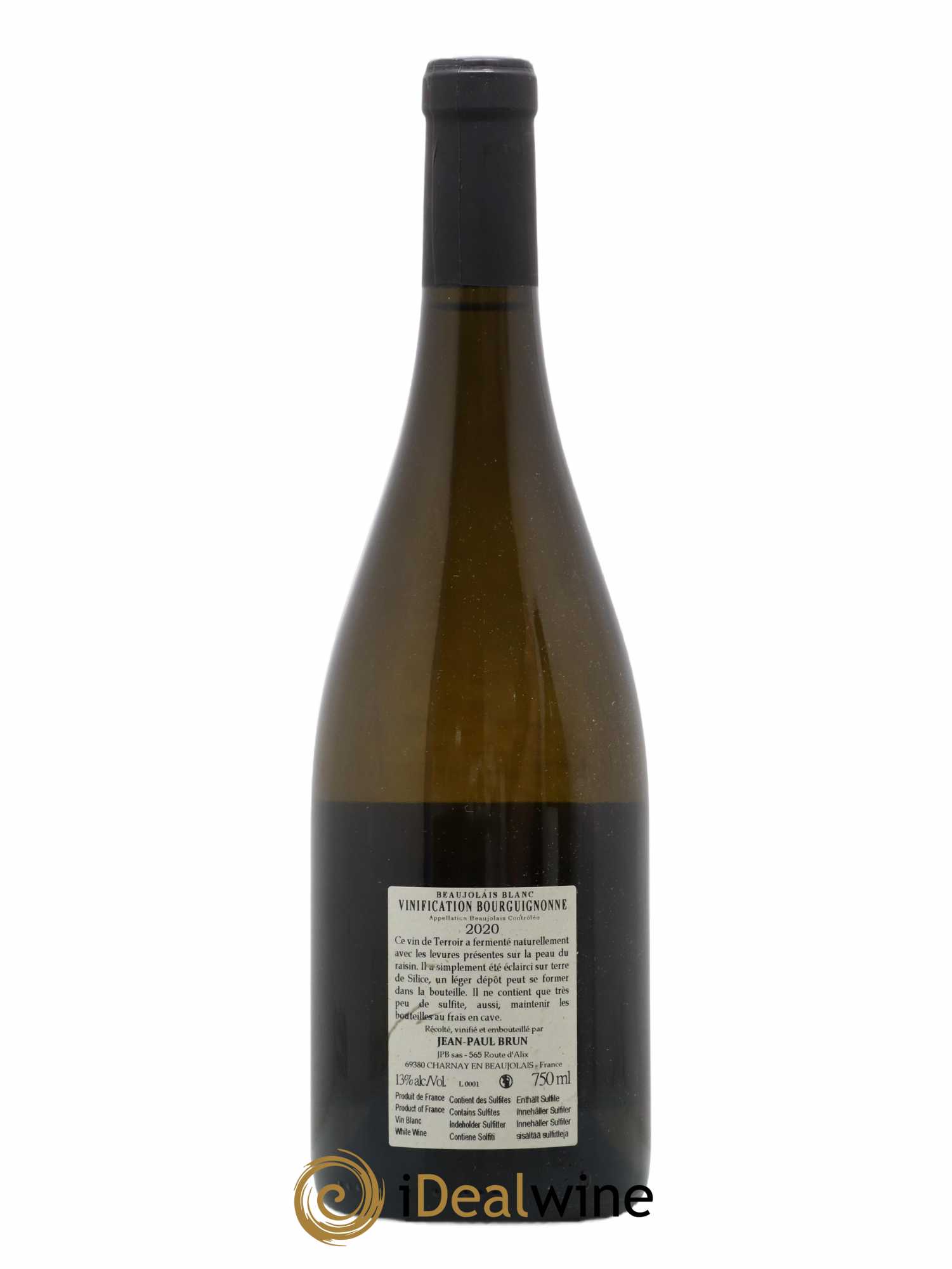 Beaujolais Vinification Bourguignonne Terres dorées - J-P. Brun (Domaine des) 2020 - Lot de 1 bouteille - 1
