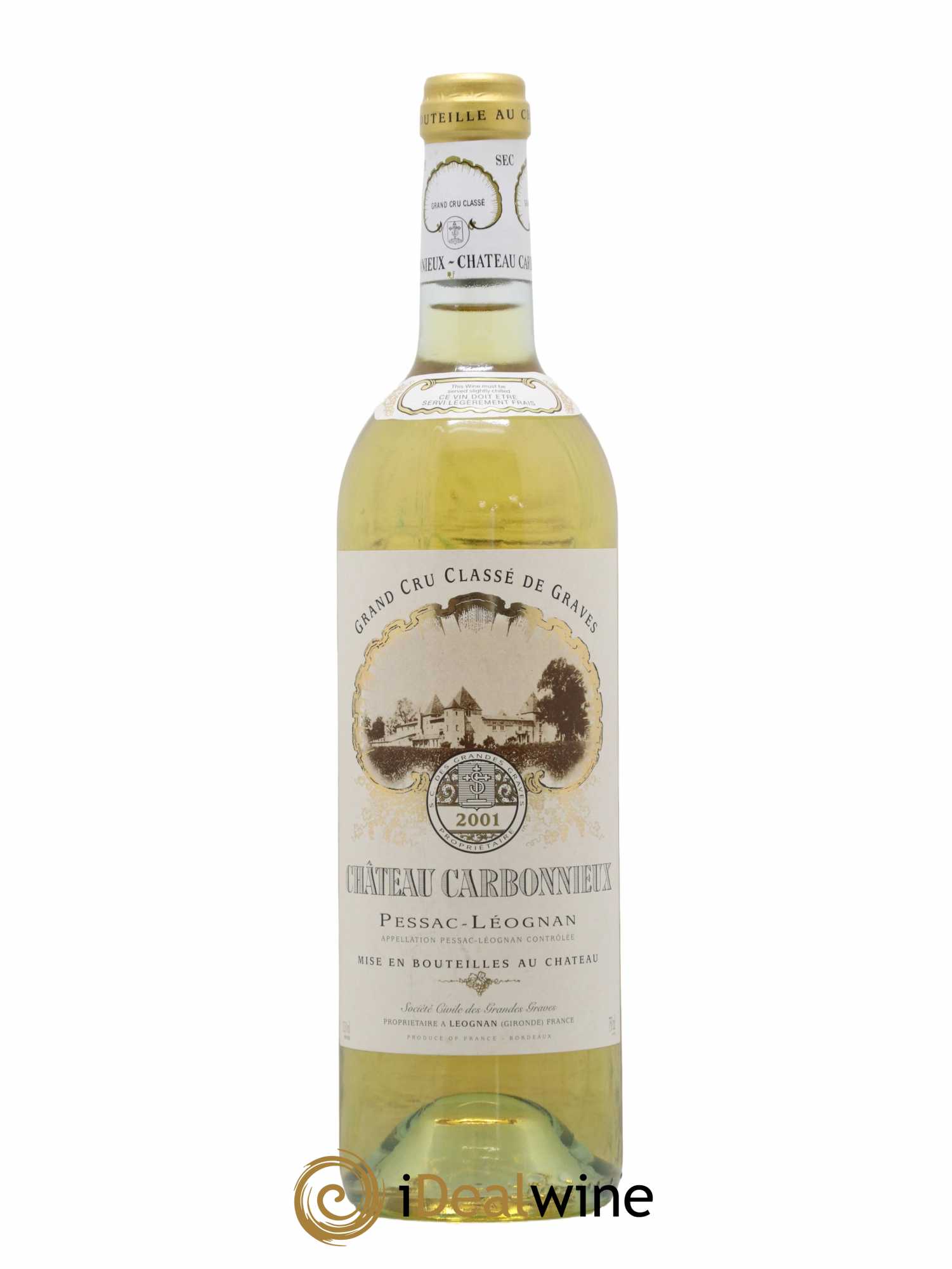 Château Carbonnieux Cru Classé de Graves 2001 - Lot de 1 bouteille - 0