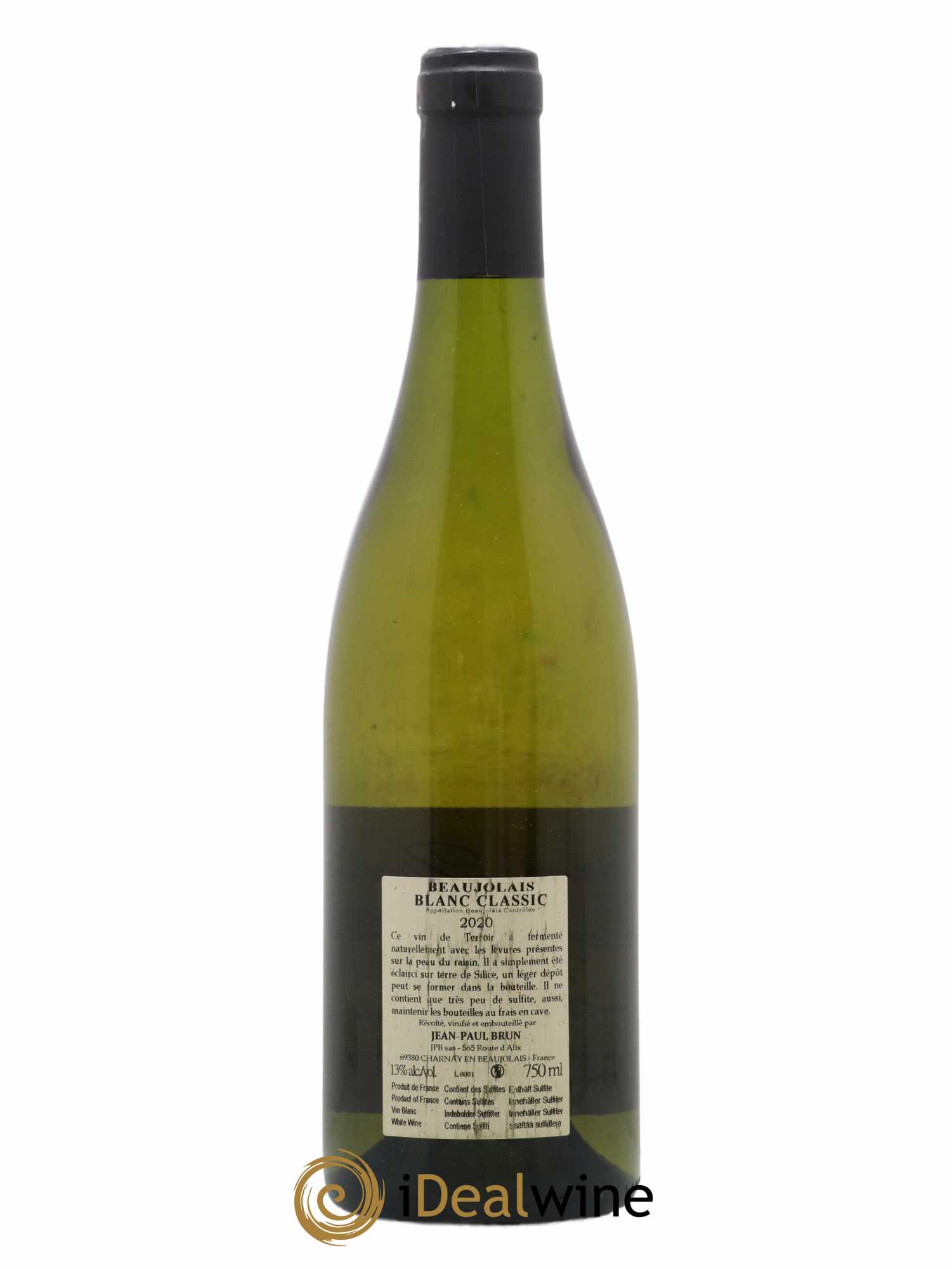 Beaujolais Chardonnay Classic Terres dorées - J-P. Brun (Domaine des) 2020 - Lot de 1 bouteille - 1