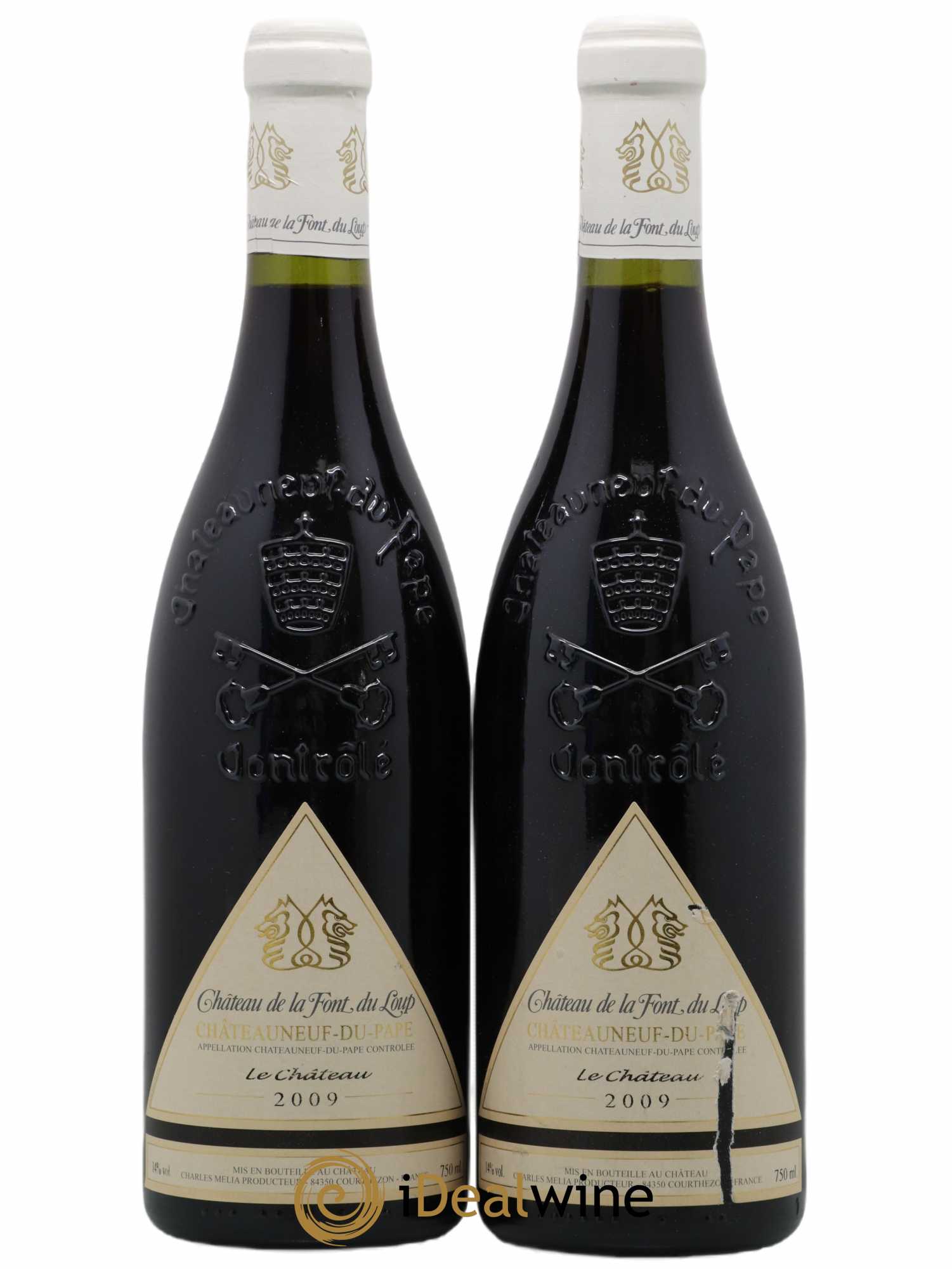 Châteauneuf-du-Pape Le château De La Font Du Loups 2009 - Lot de 2 bouteilles - 0