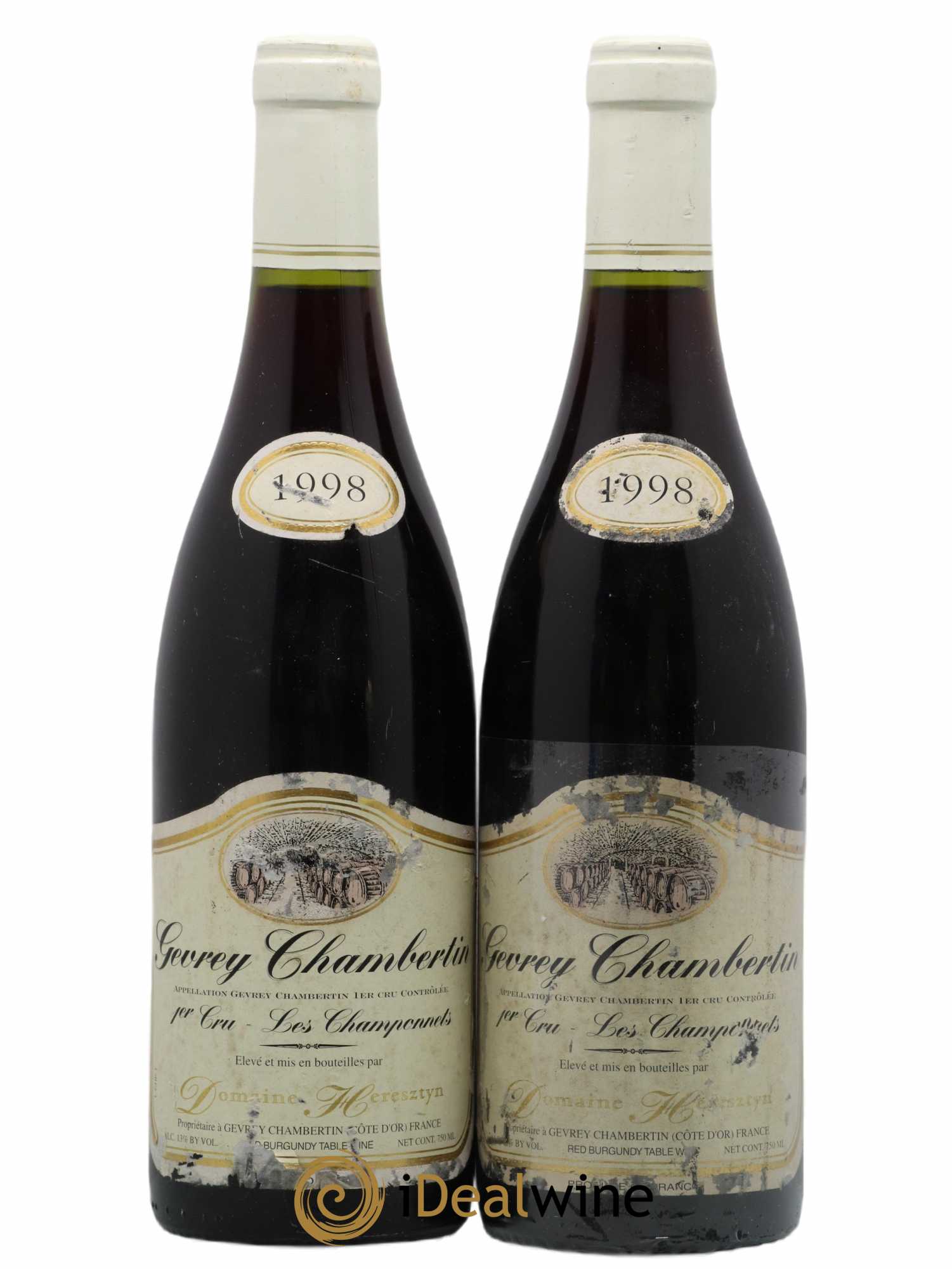Gevrey-Chambertin 1er Cru Les Champonnets Domaine Heresztyn 1998 - Lot de 2 bouteilles - 0