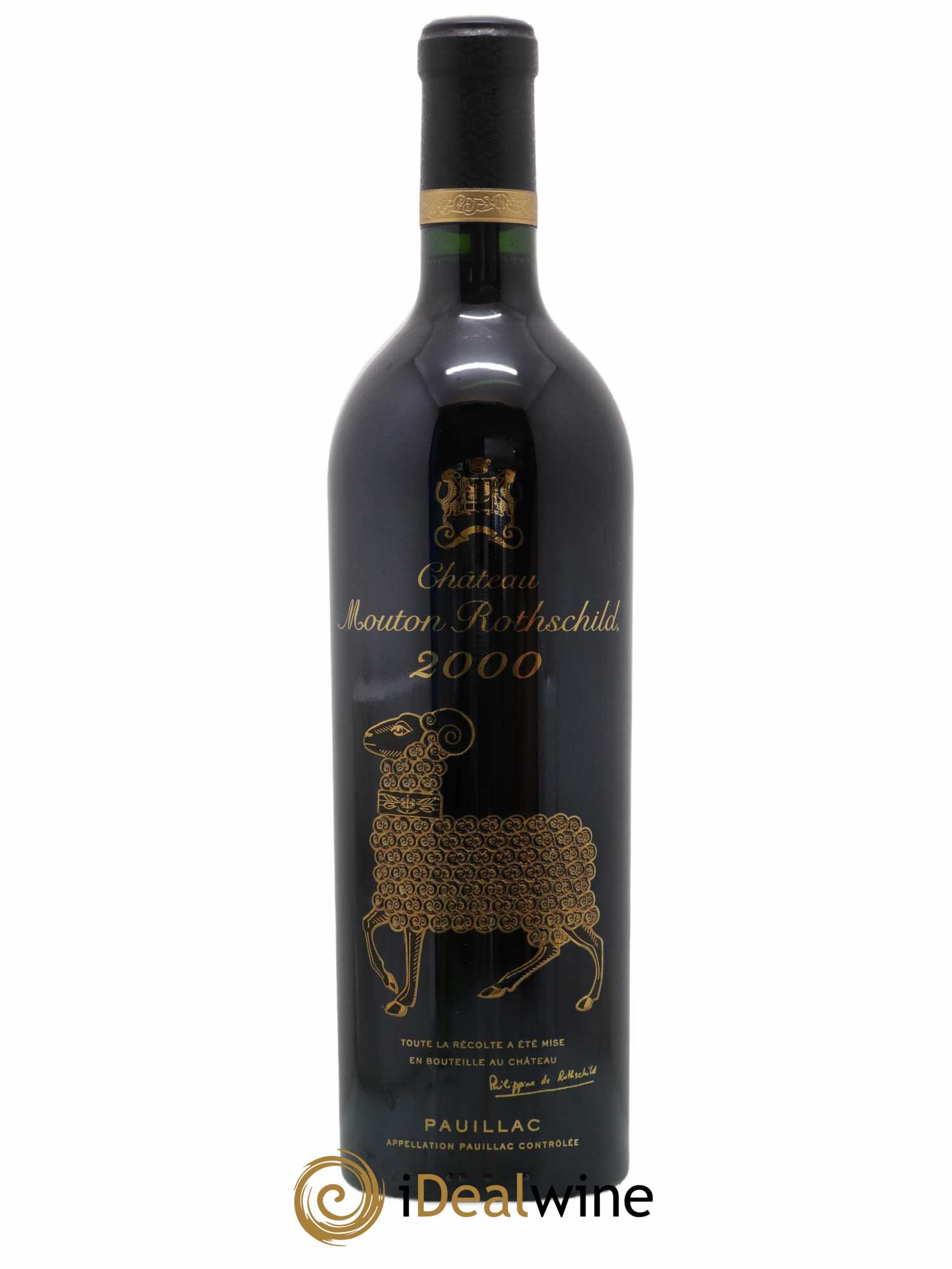Château Mouton Rothschild 1er Grand Cru Classé 2000 - Lot de 1 bouteille - 0