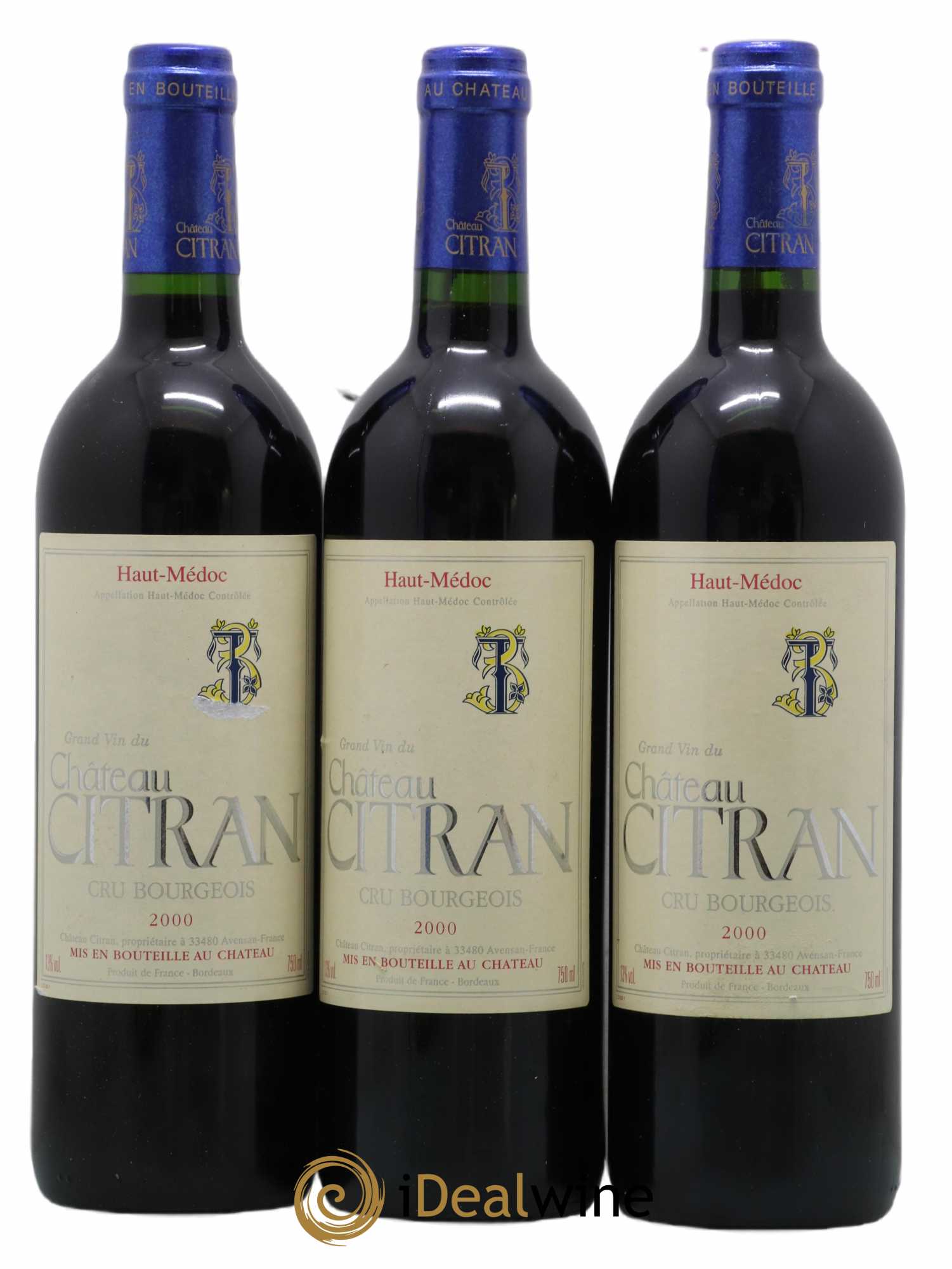 Château Citran Cru Bourgeois 2000 - Lot de 3 bouteilles - 0