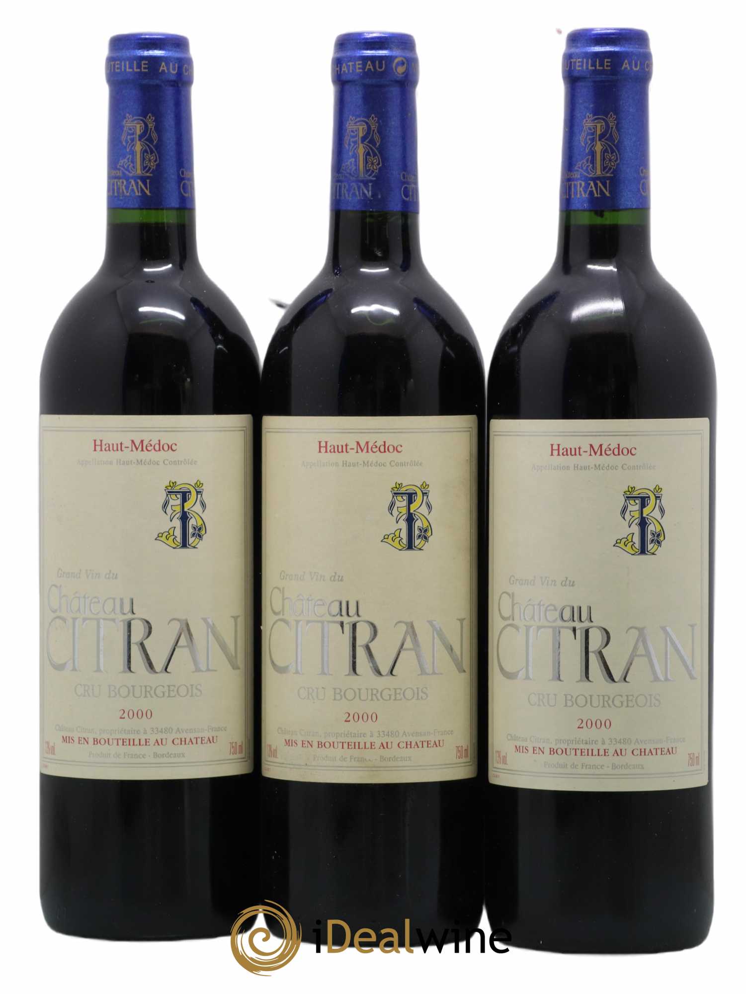 Château Citran Cru Bourgeois 2000 - Lot de 3 bouteilles - 0
