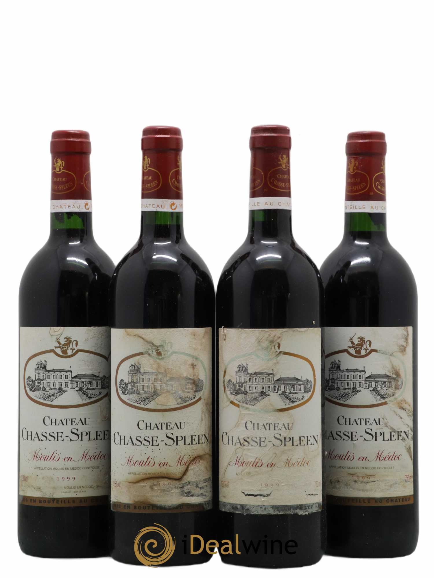 Château Chasse Spleen 1999 - Lot de 4 bouteilles - 0