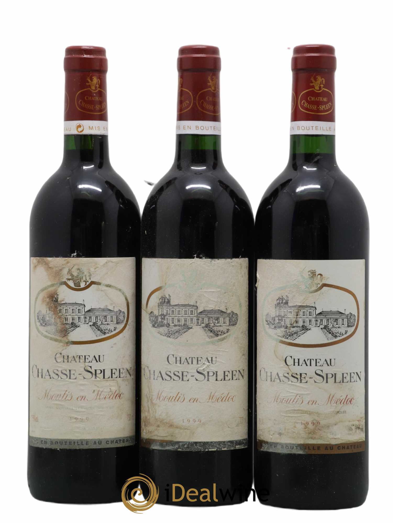 Château Chasse Spleen 1999 - Lot de 3 bouteilles - 0