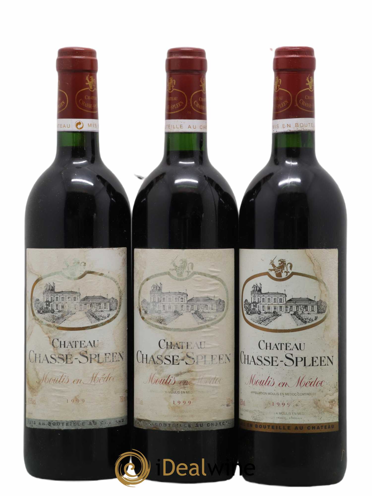 Château Chasse Spleen 1999 - Lot de 3 bouteilles - 0