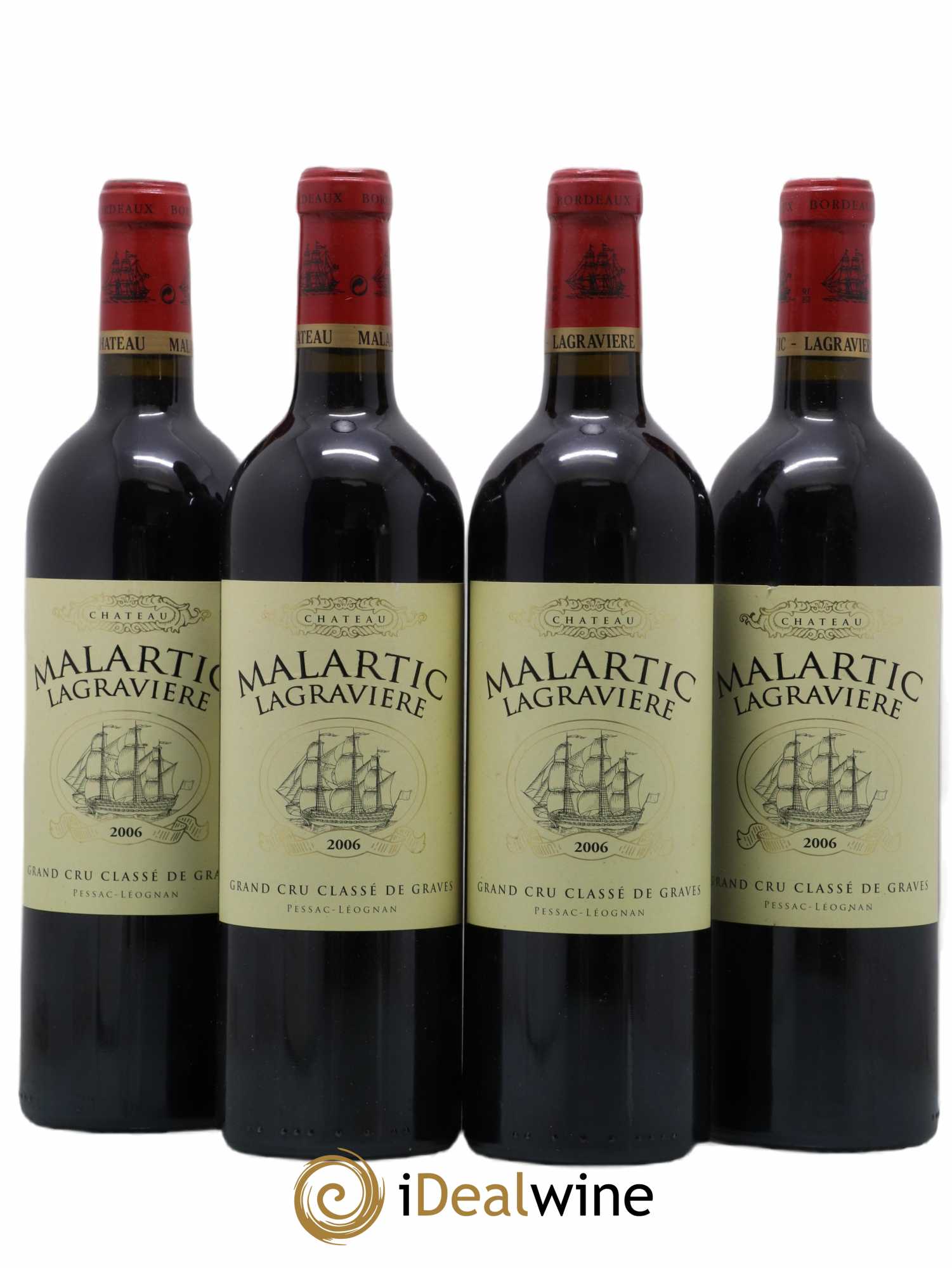 Château Malartic-Lagravière Cru Classé de Graves 2006 - Lot de 4 bouteilles - 0
