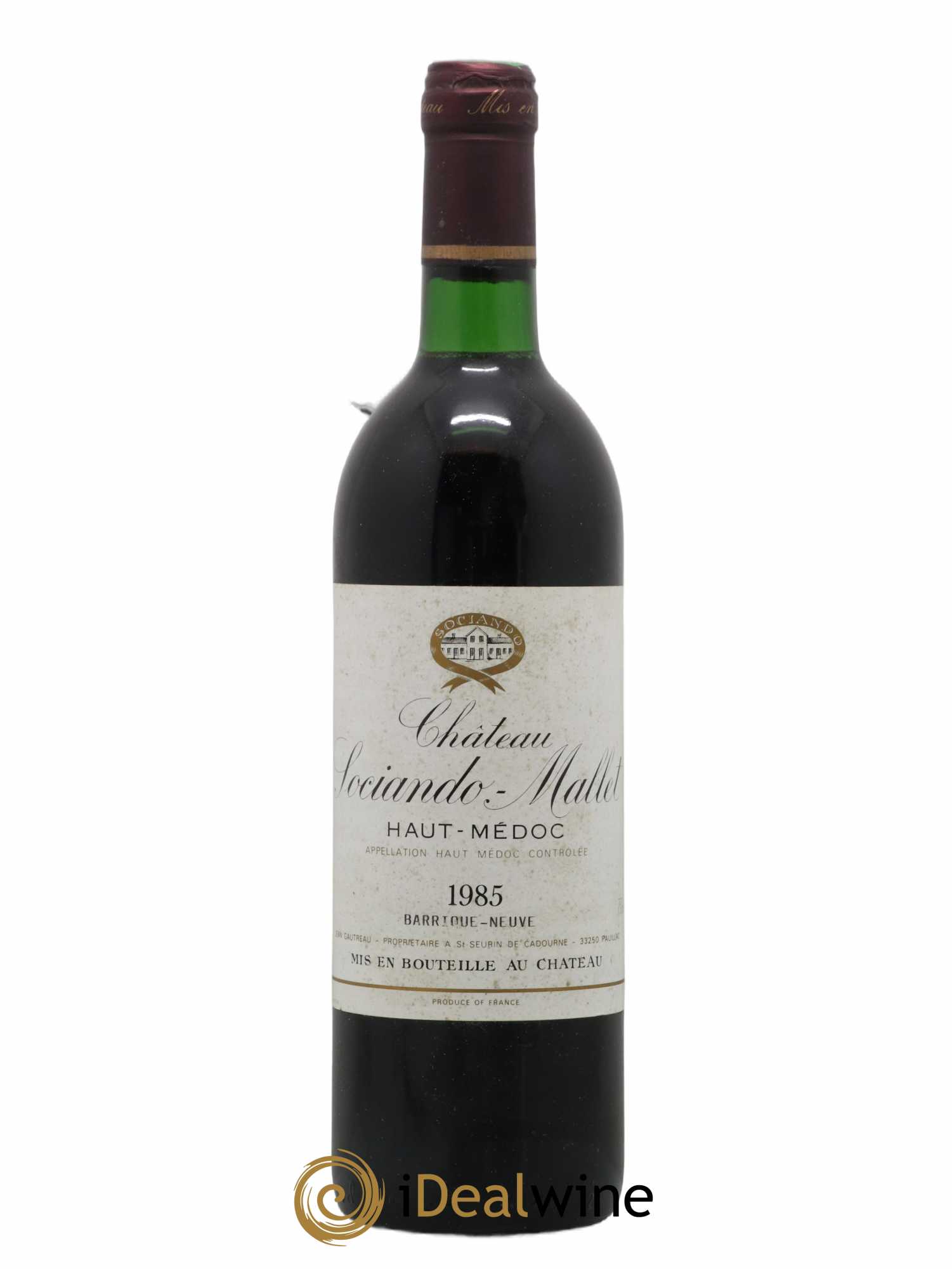 Château Sociando Mallet 1985 - Lot de 1 bouteille - 0