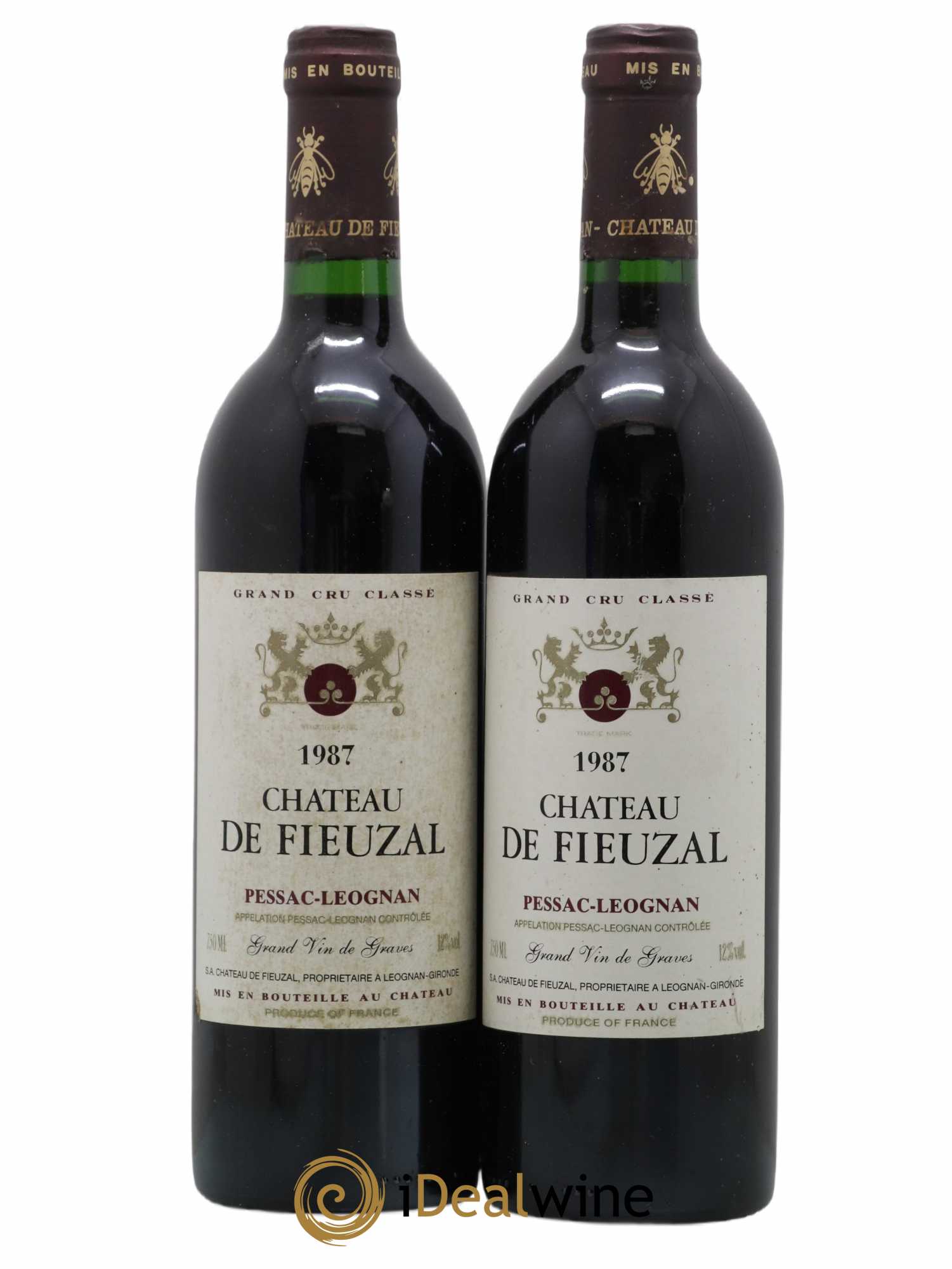 Château de Fieuzal Cru Classé de Graves 1987 - Lot de 2 bouteilles - 0