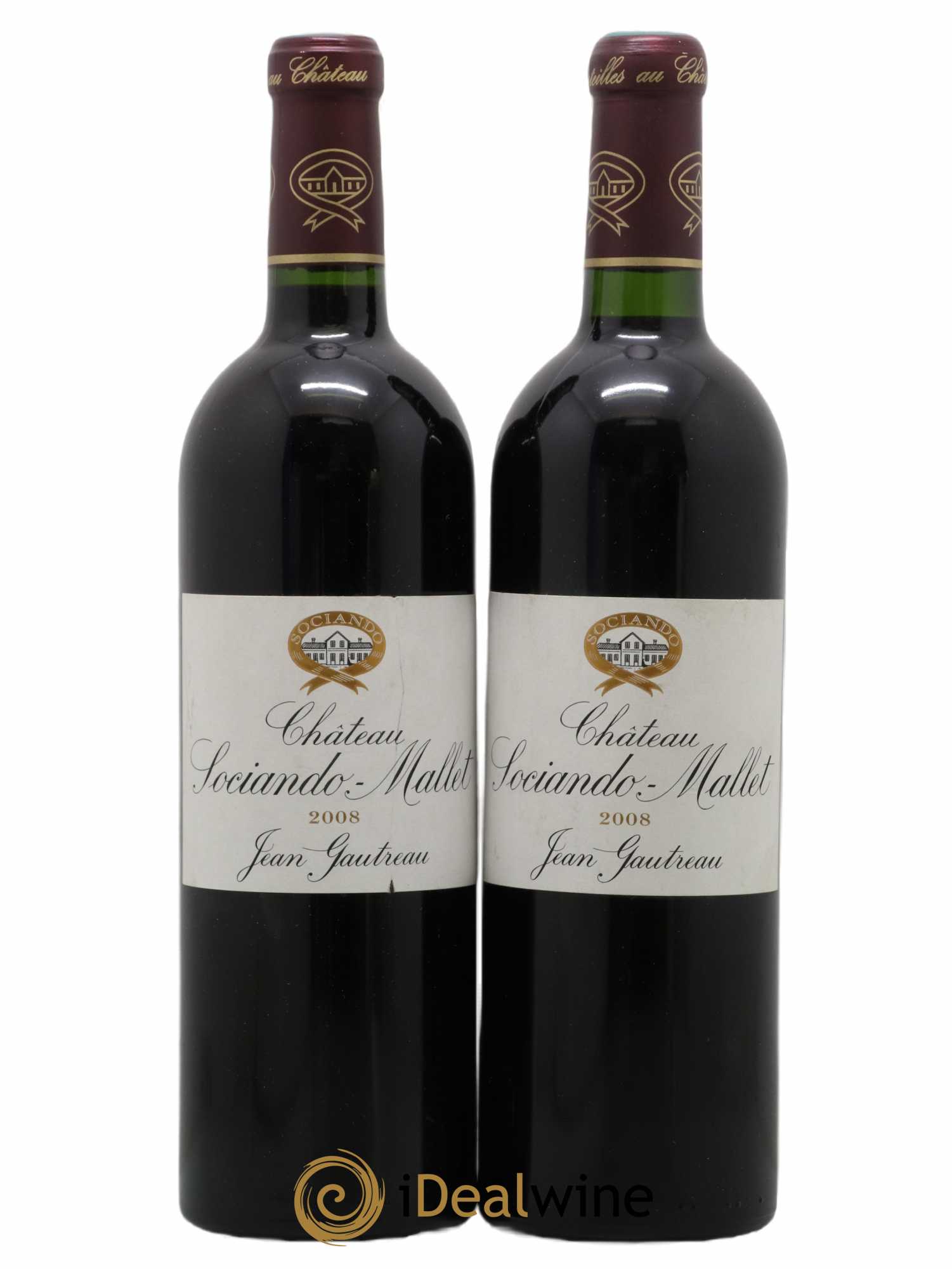 Château Sociando Mallet 2008 - Lot de 2 bouteilles - 0