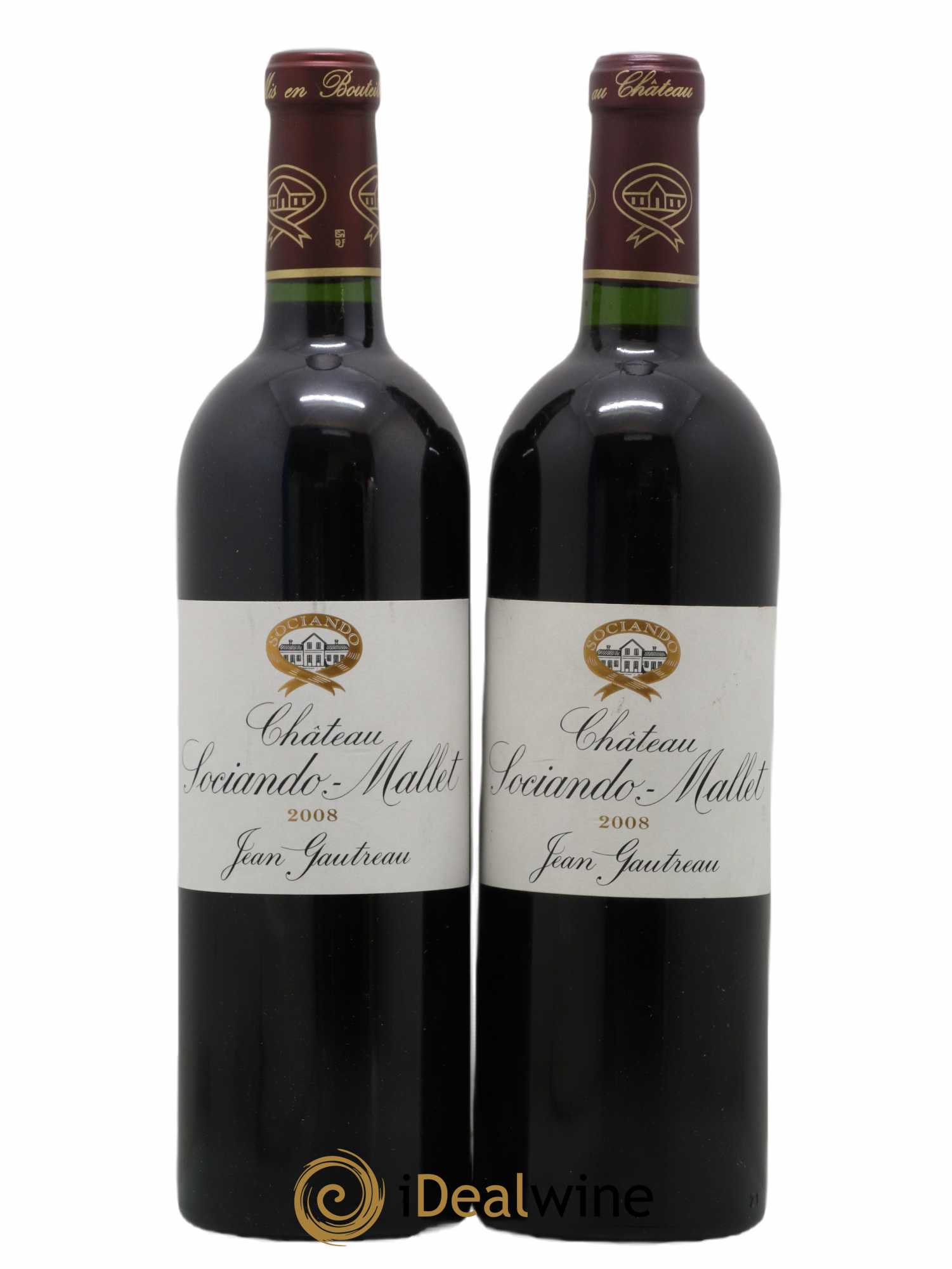 Château Sociando Mallet 2008 - Lot de 2 bouteilles - 0