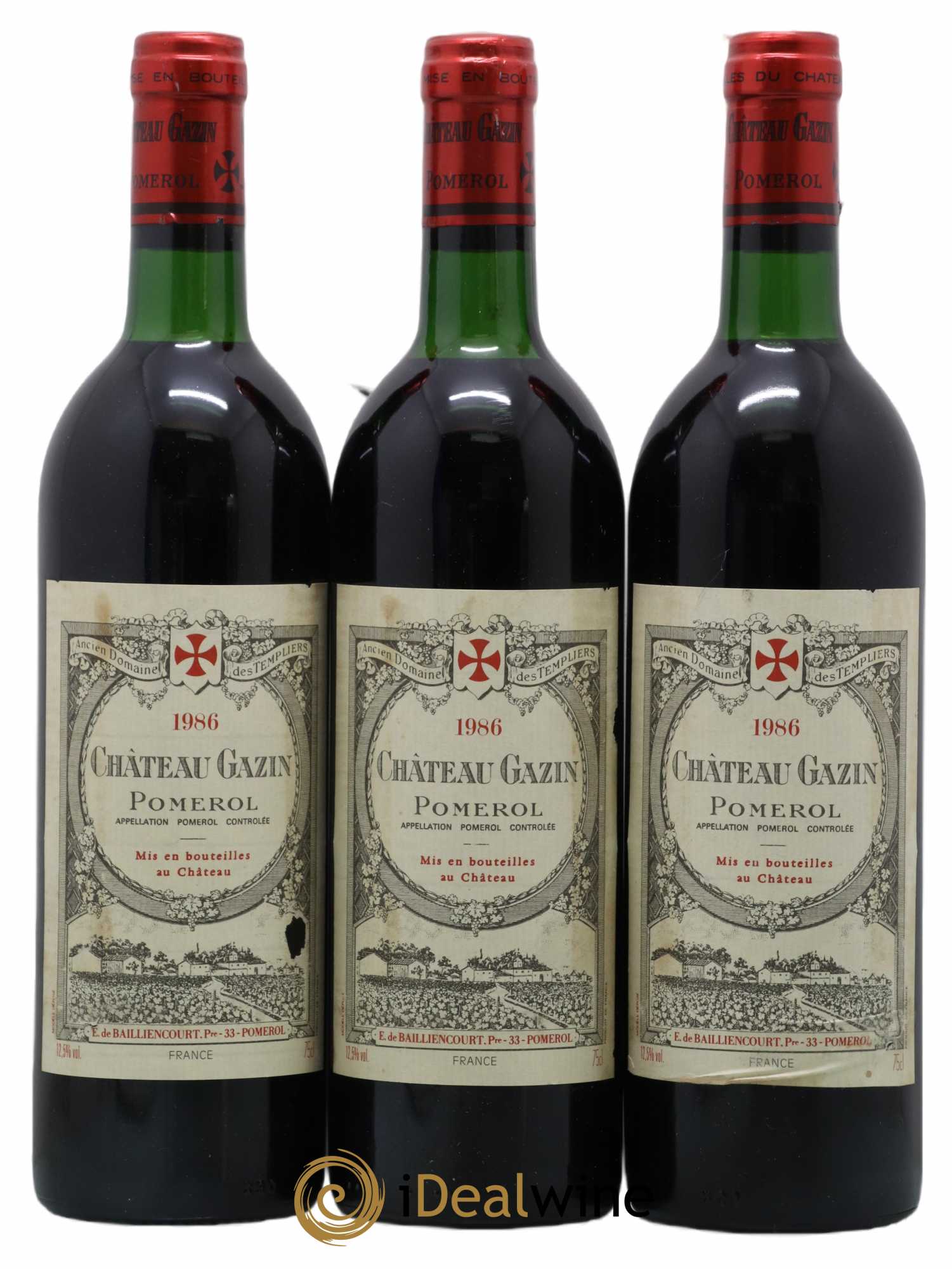 Château Gazin 1986 - Lot de 3 bouteilles - 0