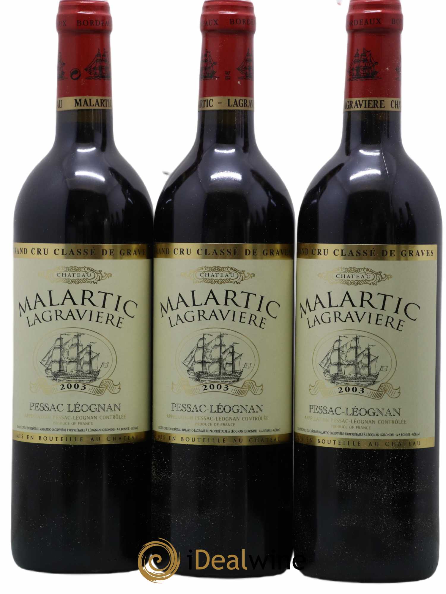 Château Malartic-Lagravière Cru Classé de Graves 2003 - Lot of 6 bottles - 1