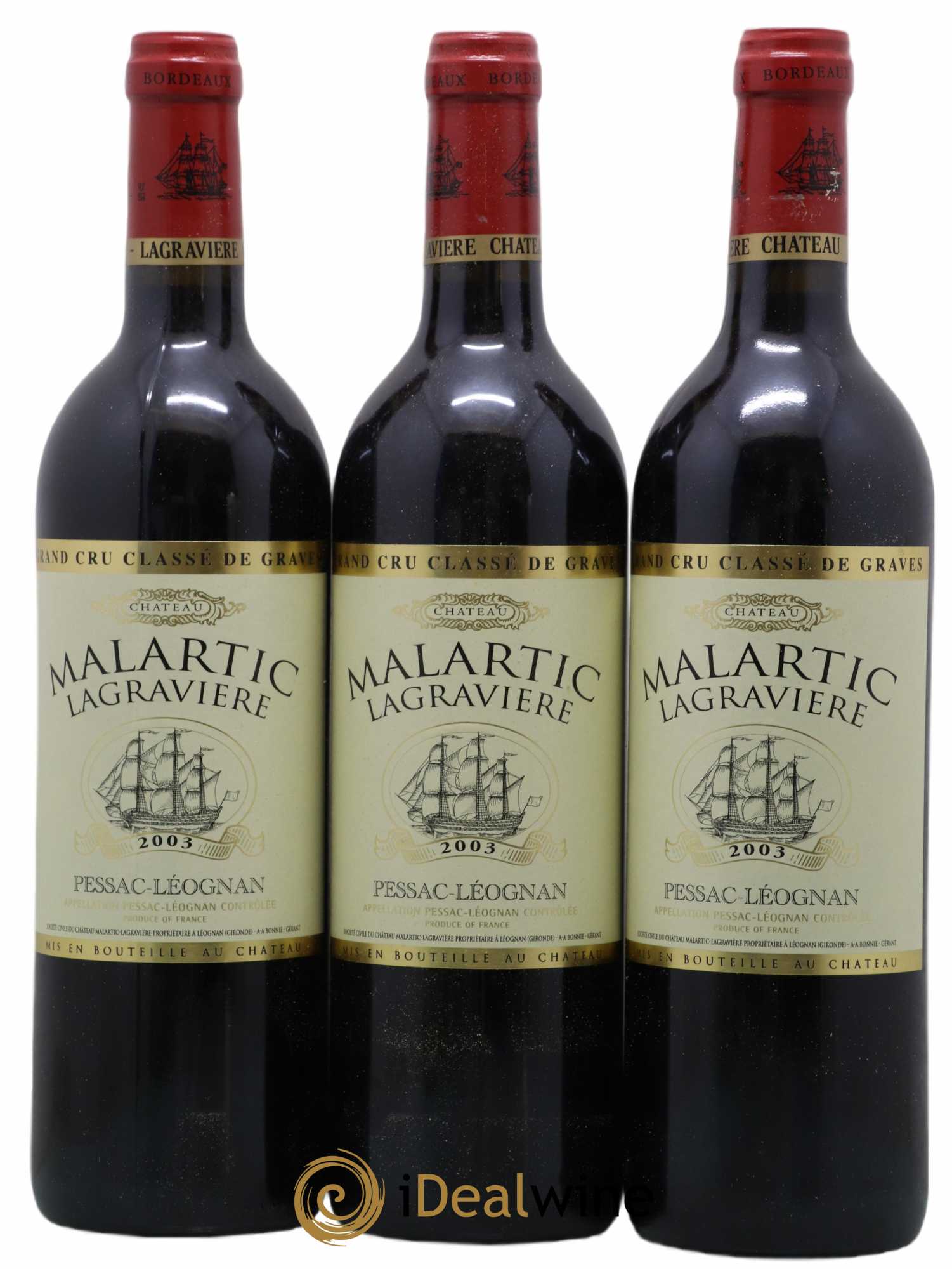 Château Malartic-Lagravière Cru Classé de Graves 2003 - Lot of 6 bottles - 2