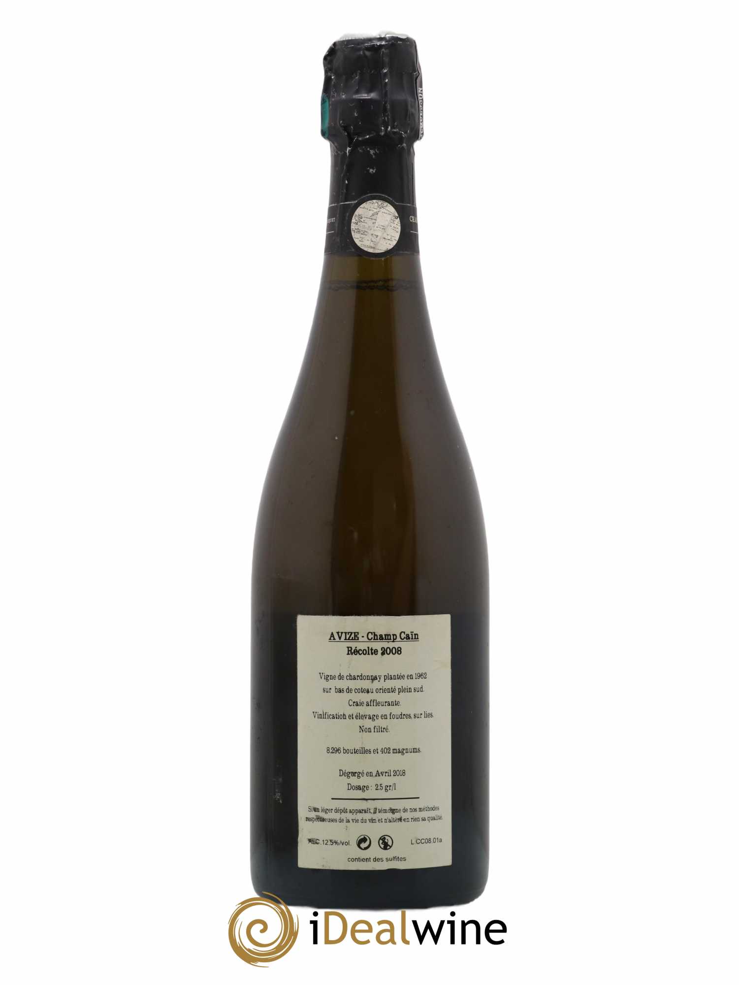 Avize Champ Caïn Extra-Brut Jacquesson 2008 - Lot de 1 bouteille - 1